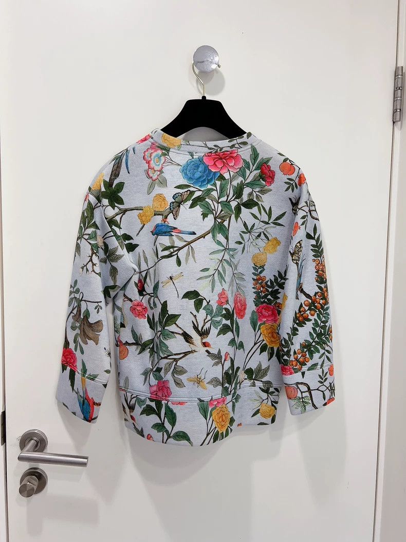 Gucci Gucci Flower and bird print sweatshirt top pullover 2504-Ne Size XXS / US 00 / IT 34 - 2 Thumbnail