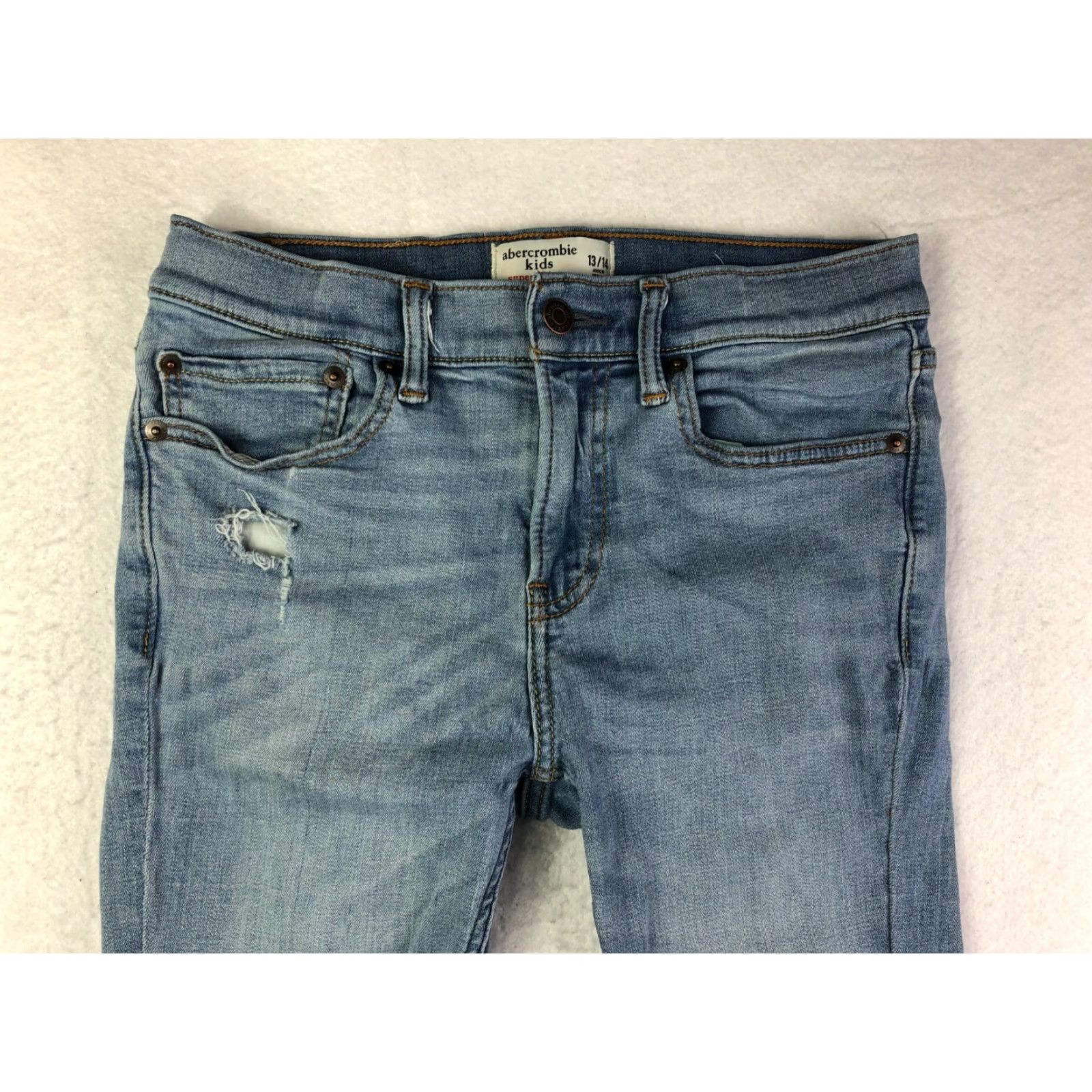 Abercrombie & Fitch VINTAGE Abercrombie & Fitch Jeans - Abercrombie & Fitch Juniors Size 13/14 27x25 Blue Denim Slim Skinny Denim Jeans Womens Size 34" / US 12 / IT 48 - 3 Thumbnail
