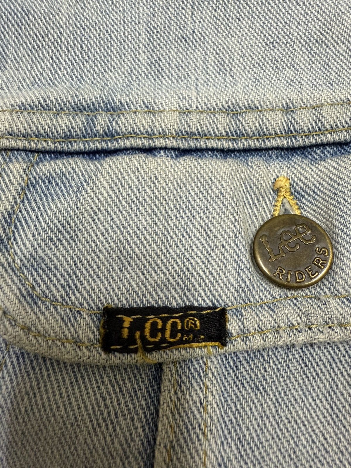 Lee 🔥Sun Faded🔥VINTAGE 90s LEE RIDER DISTRESSED DENIM JACKET Size US S / EU 44-46 / 1 - 6 Thumbnail