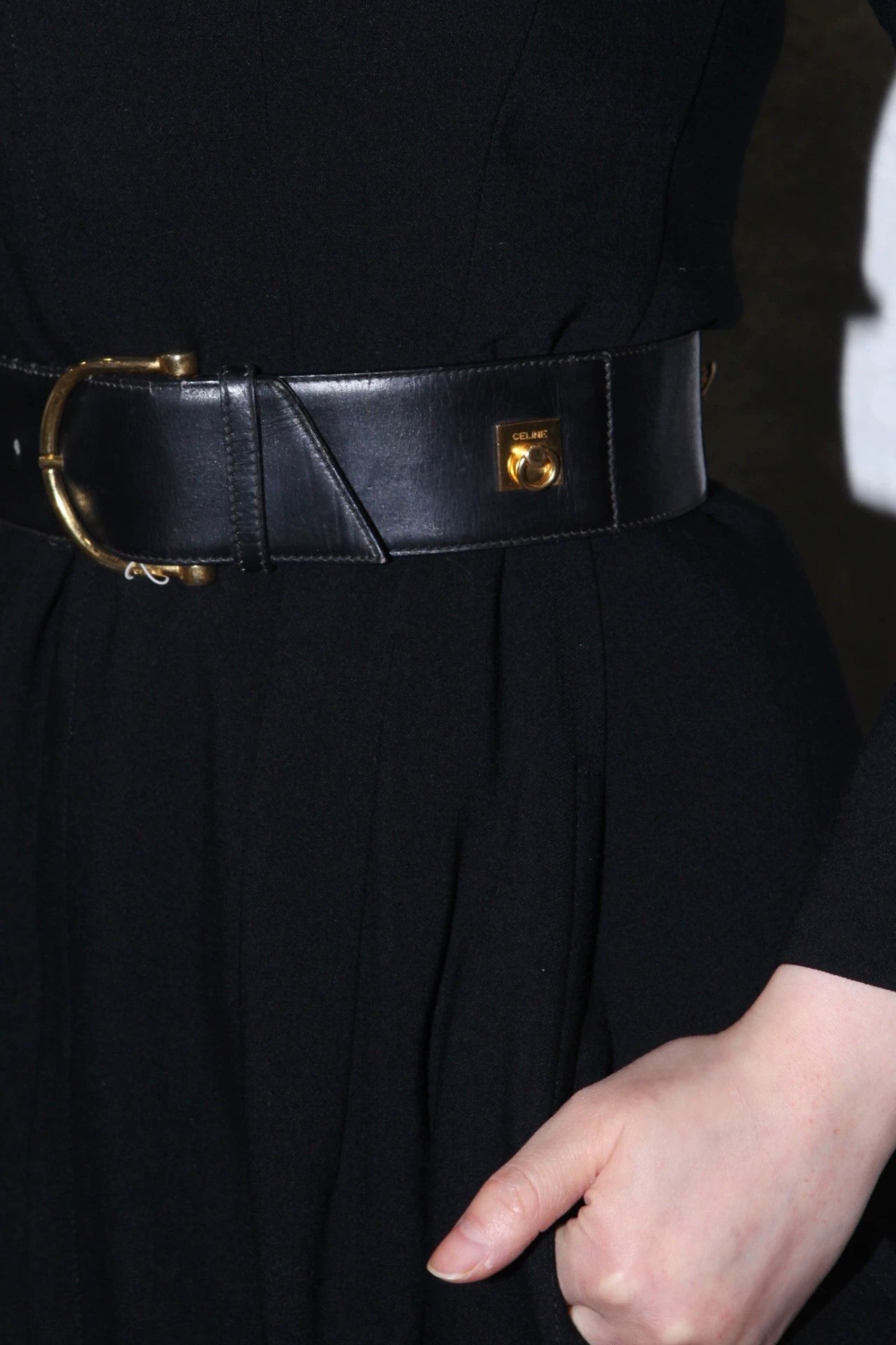 Celine Celine Detachable Chain Cowhide Wide Belt S-M Size ONE SIZE - 4 Thumbnail
