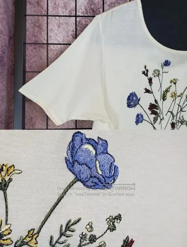 Burberry Burberry Beige Short Sleeve Embroidered Tee. Size M / US 6-8 / IT 42-44 - 5 Thumbnail