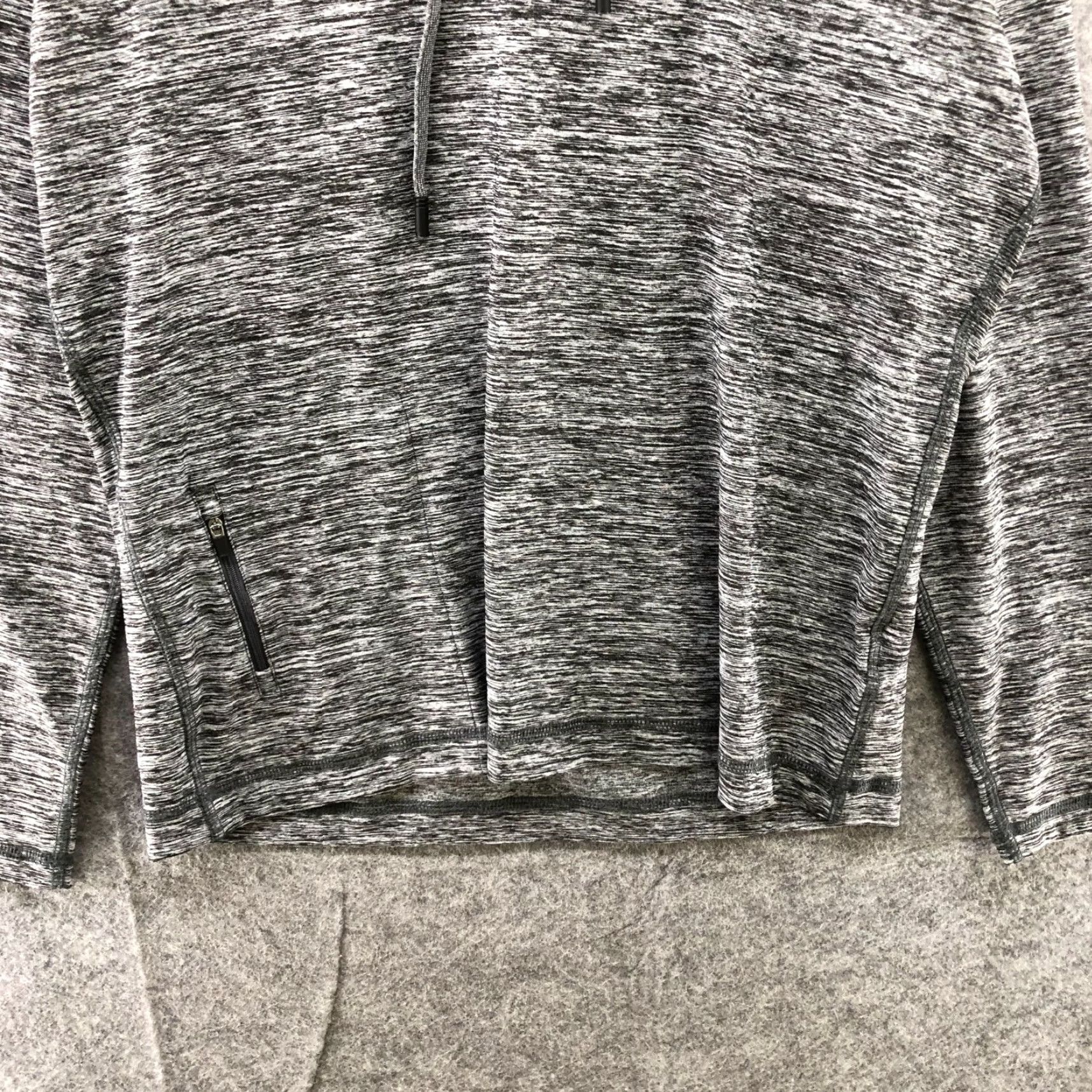 Vintage Pino Porte Mens Gray Heather Active Hoodie XL Lightweight Zip Pocket Hoodie Mens XL Gray Heather Zip Pocket Lightweight Polyester Fleece Activewear Size US XL / EU 56 / 4 - 4 Thumbnail