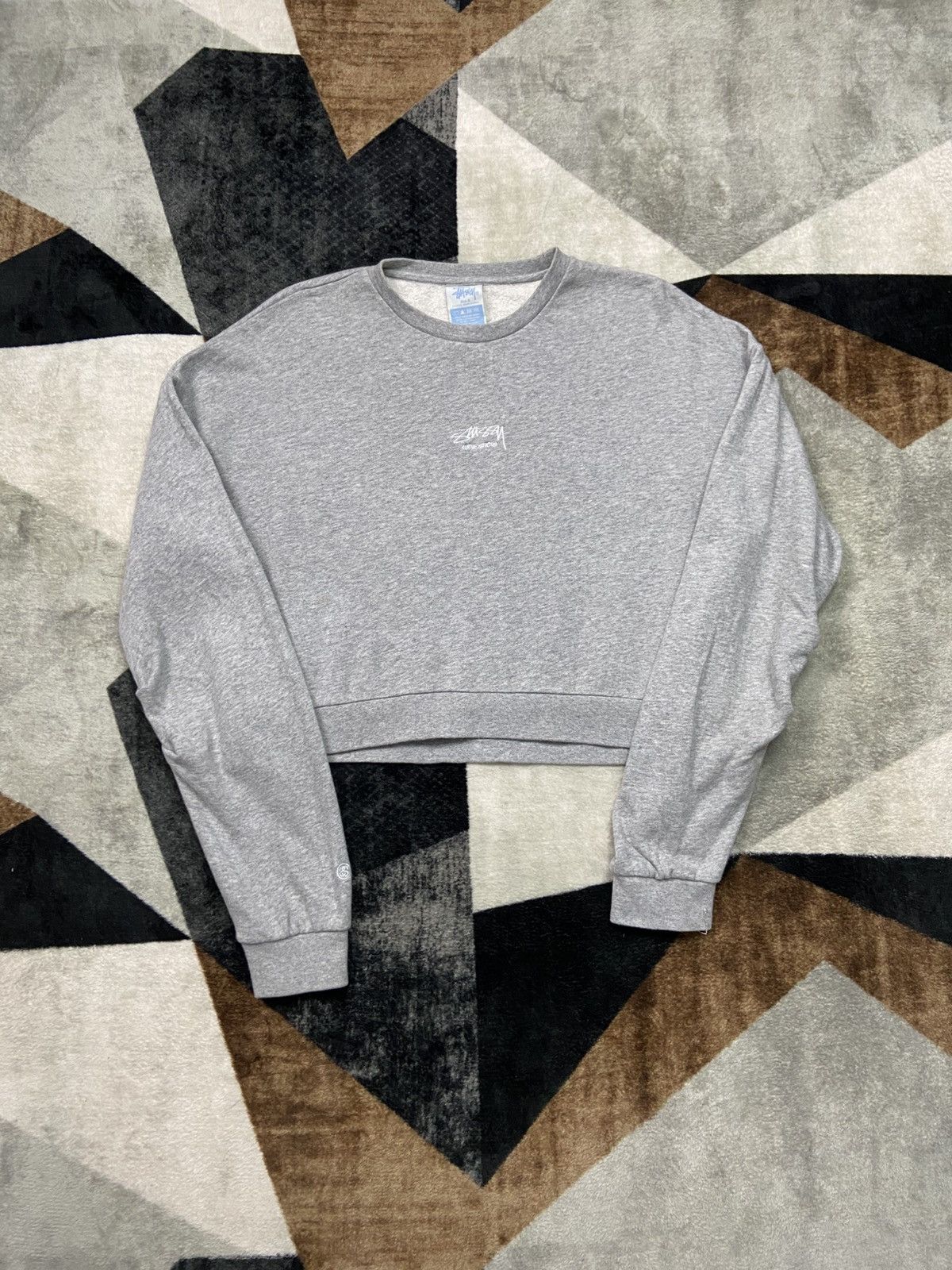 Stussy Vintage Stussy Center Logo Boxy Crop Top Sweatshirt Size M / US 6-8 / IT 42-44 - 3 Thumbnail