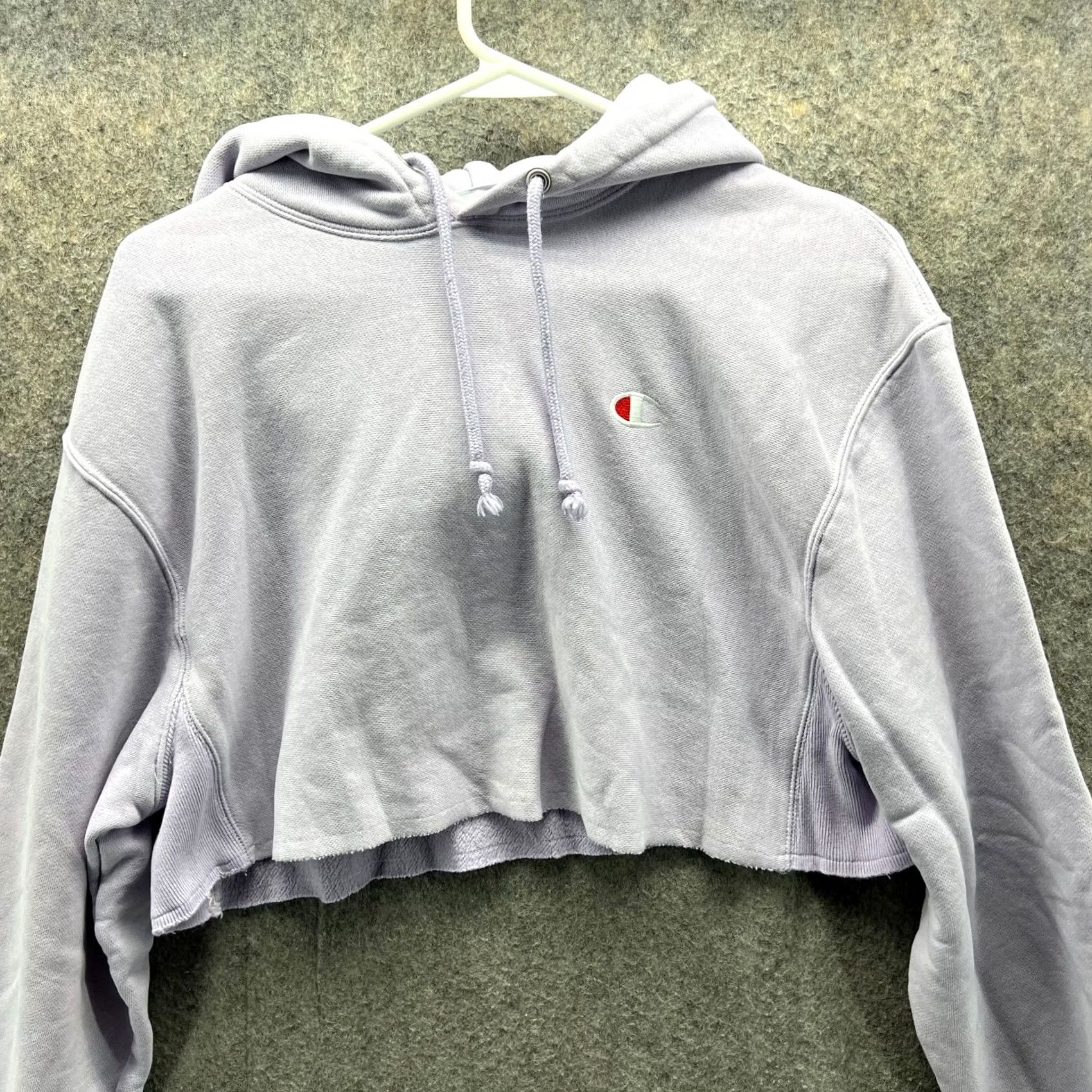 Champion VTG Champion Hoodie Womens XS Purple Reversible Weave Pullover Cropped Sweatshirt Size XS / US 0-2 / IT 36-38 - 6 Thumbnail