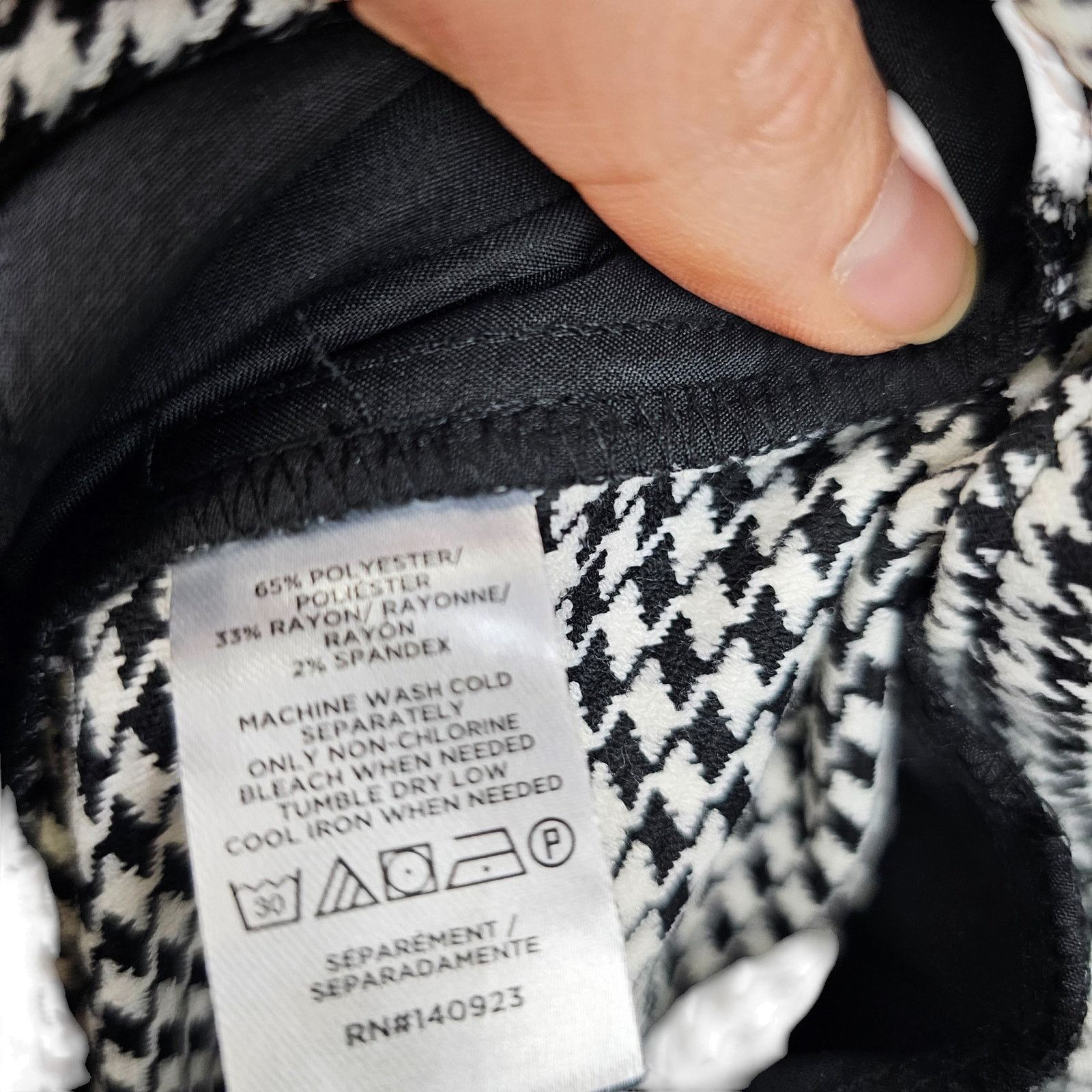 Loft Loft Womens Houndstooth Wide Leg Trousers Pants Size 8 Caree Size 30" / US 8 / IT 44 - 10 Thumbnail