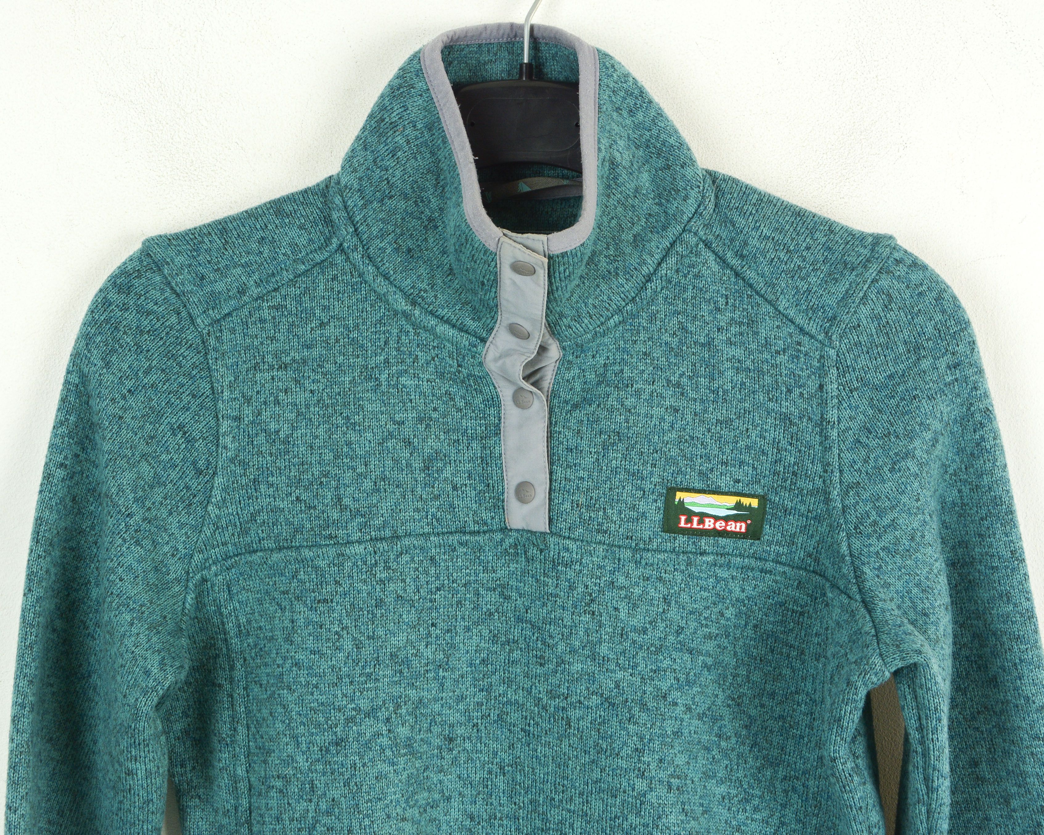 L.L. Bean × Vintage Jumper Sweatshirt Snap Button Fleece Pullover XXS Sweater Size XXS / US 00 / IT 34 - 2 Thumbnail