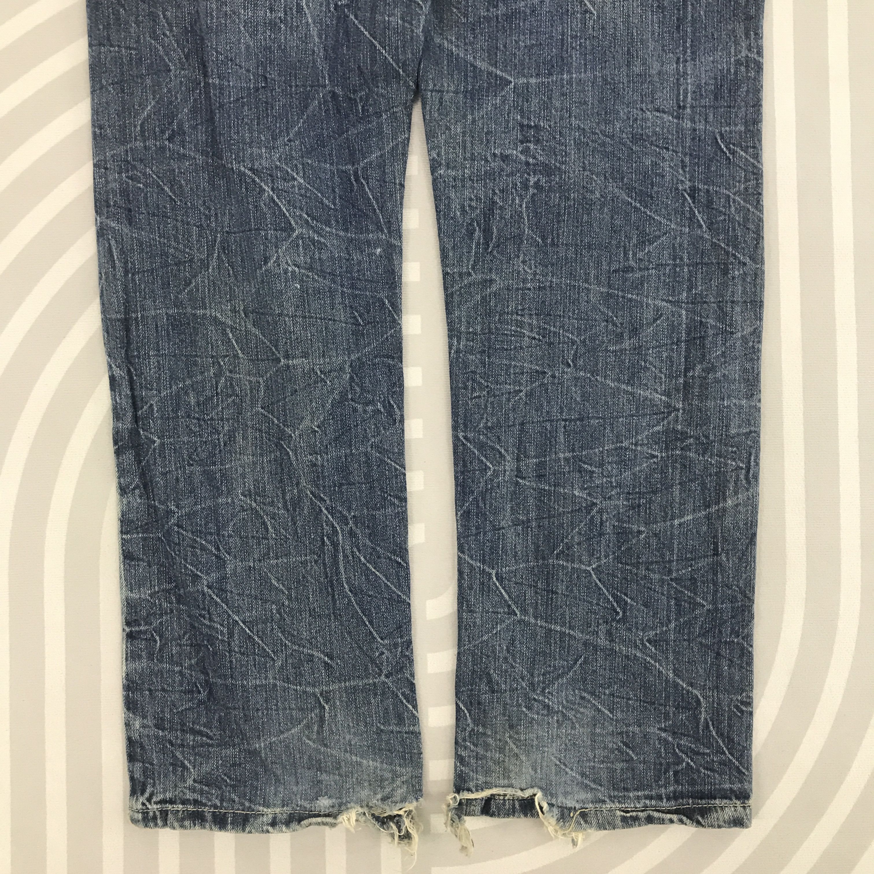 Japanese Brand × Vintage Vtg Double wais Japanese Brand Distressed Denim pants Size US 30 / EU 46 - 6 Thumbnail