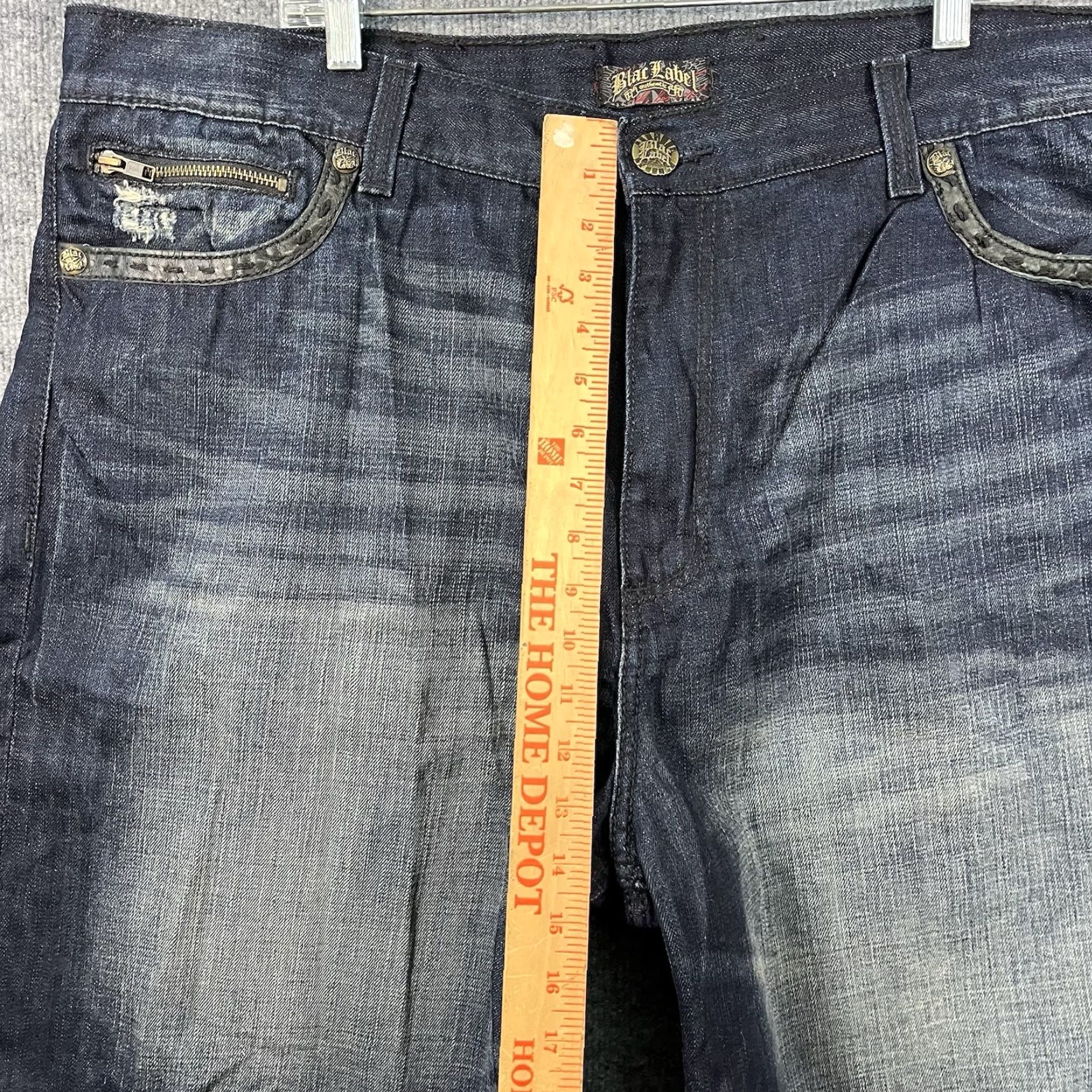Vintage VINTAGE Blac Label Shorts Mens 46 Denim Baggy Wide Leg Logo Hip Hop Skate Y2K Size US 30 / EU 46 - 3 Thumbnail