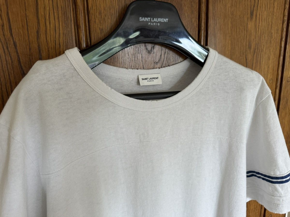Saint Laurent Paris Saint Laurent 50’s signature logo t shirt M blue white Size US M / EU 48-50 / 2 - 11 Thumbnail