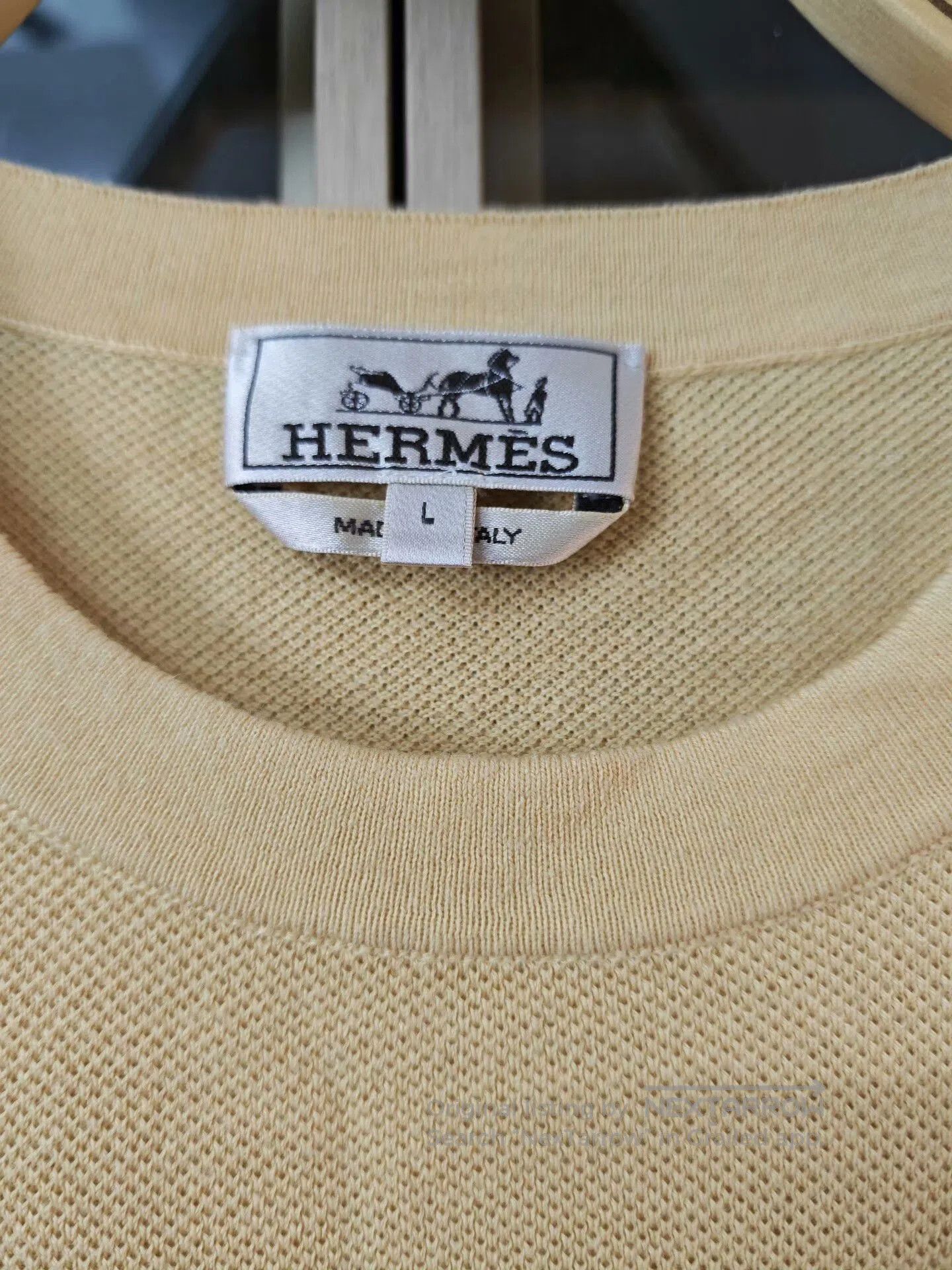 Hermes Hermes Classic Logo Cashmere Knit Short-Sleeve. Size US L / EU 52-54 / 3 - 3 Thumbnail