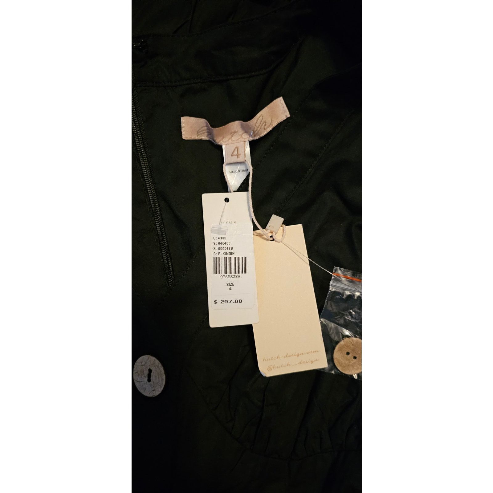 Anthropologie NWT Hutch Indy Midi Dress $297 SIZE 4 (6/8) Black A-line Size S / US 4 / IT 40 - 5 Thumbnail