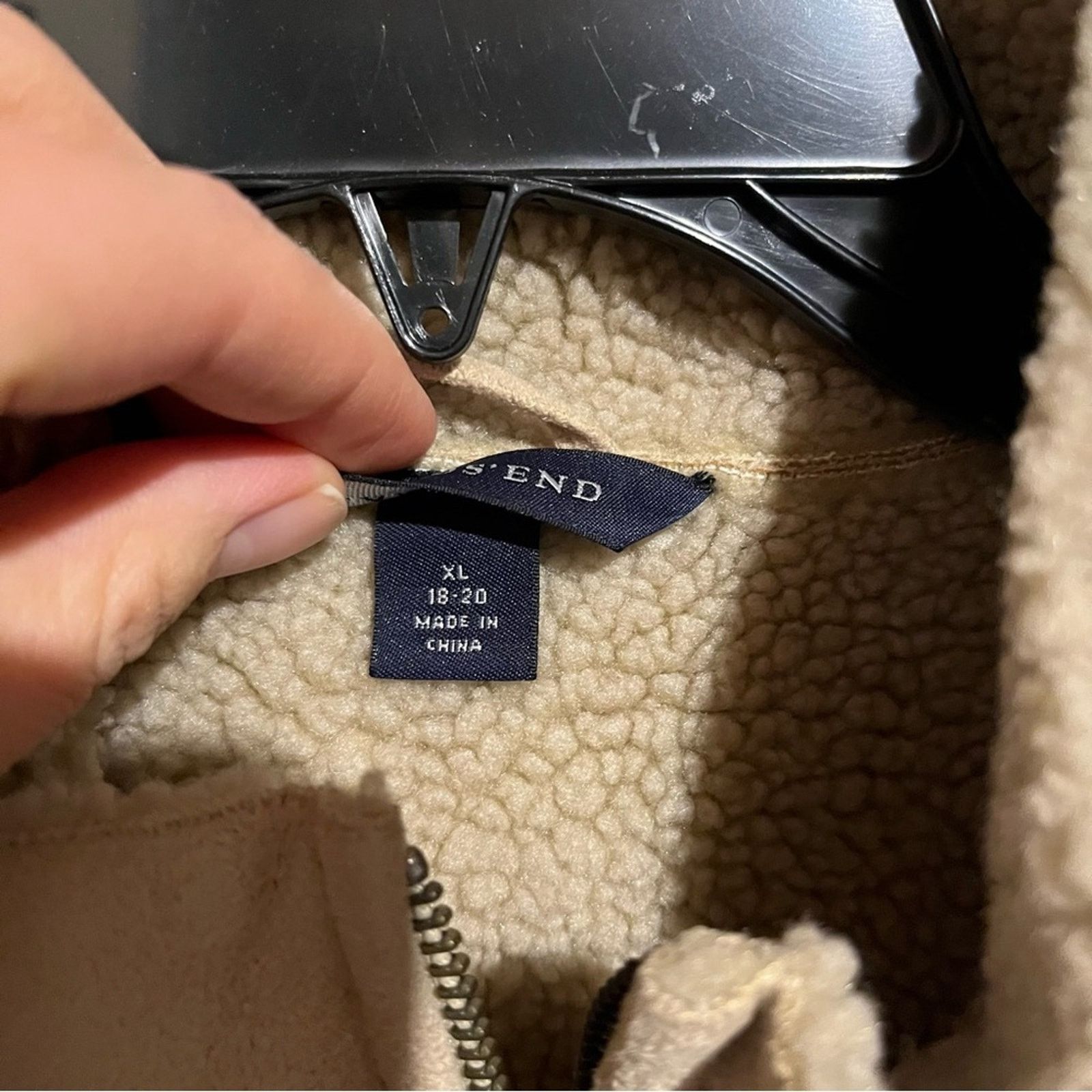 Lands' End LANDS END Faux Suede Leather Vest NWT Camel Tan Sherpa Lined Size XL / US 12-14 / IT 48-50 - 3 Thumbnail