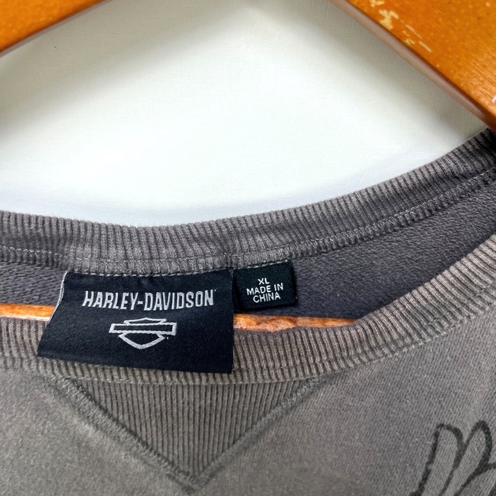 Harley Davidson VINTAGE Harley-Davidson Sweatshirt XL Gray Eagle Pullover 90s Mens Size US XL / EU 56 / 4 - 5 Thumbnail
