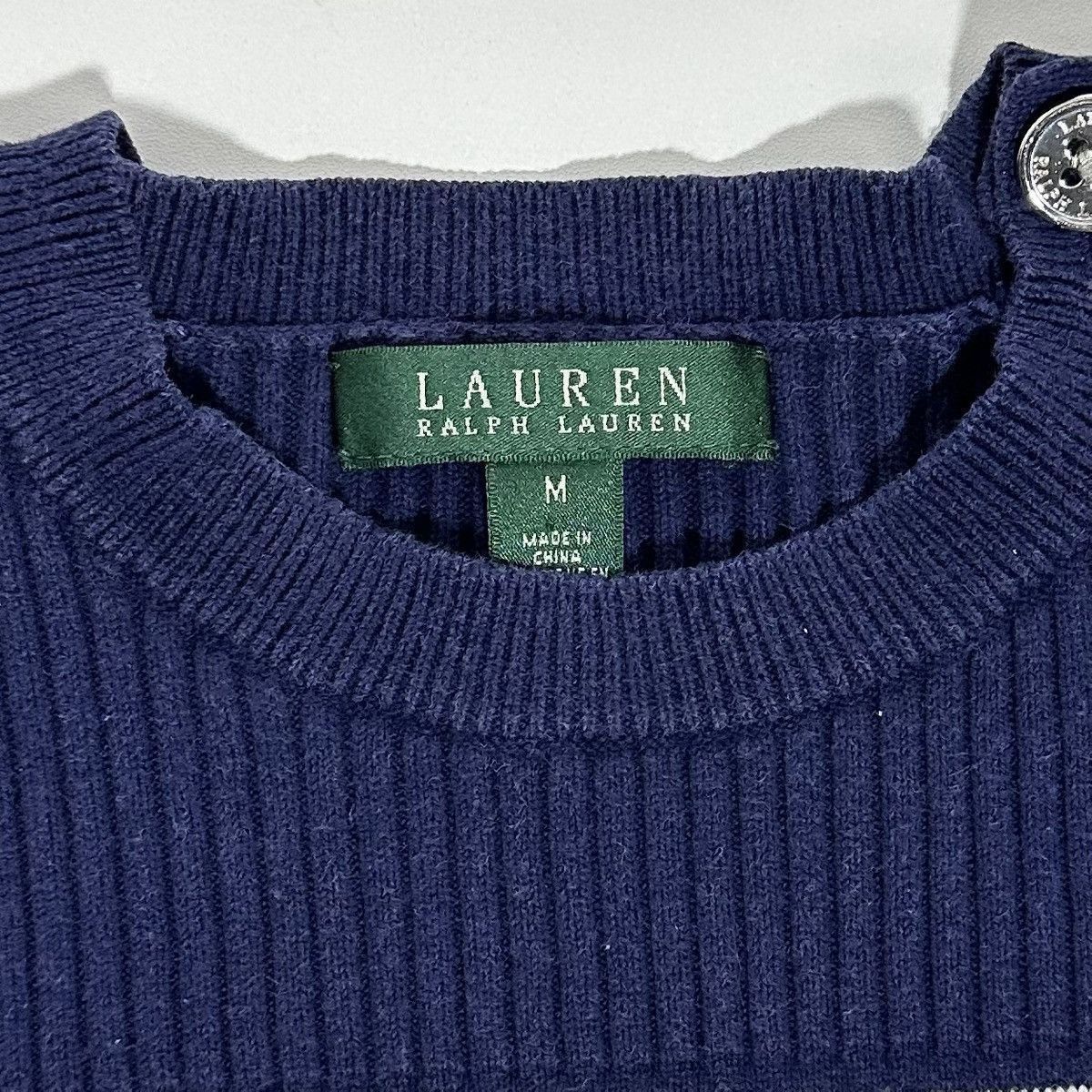 Lauren Ralph Lauren Ralph Lauren Breton Stripes Crewneck Navy Medium Sweater Size M / US 6-8 / IT 42-44 - 12 Thumbnail