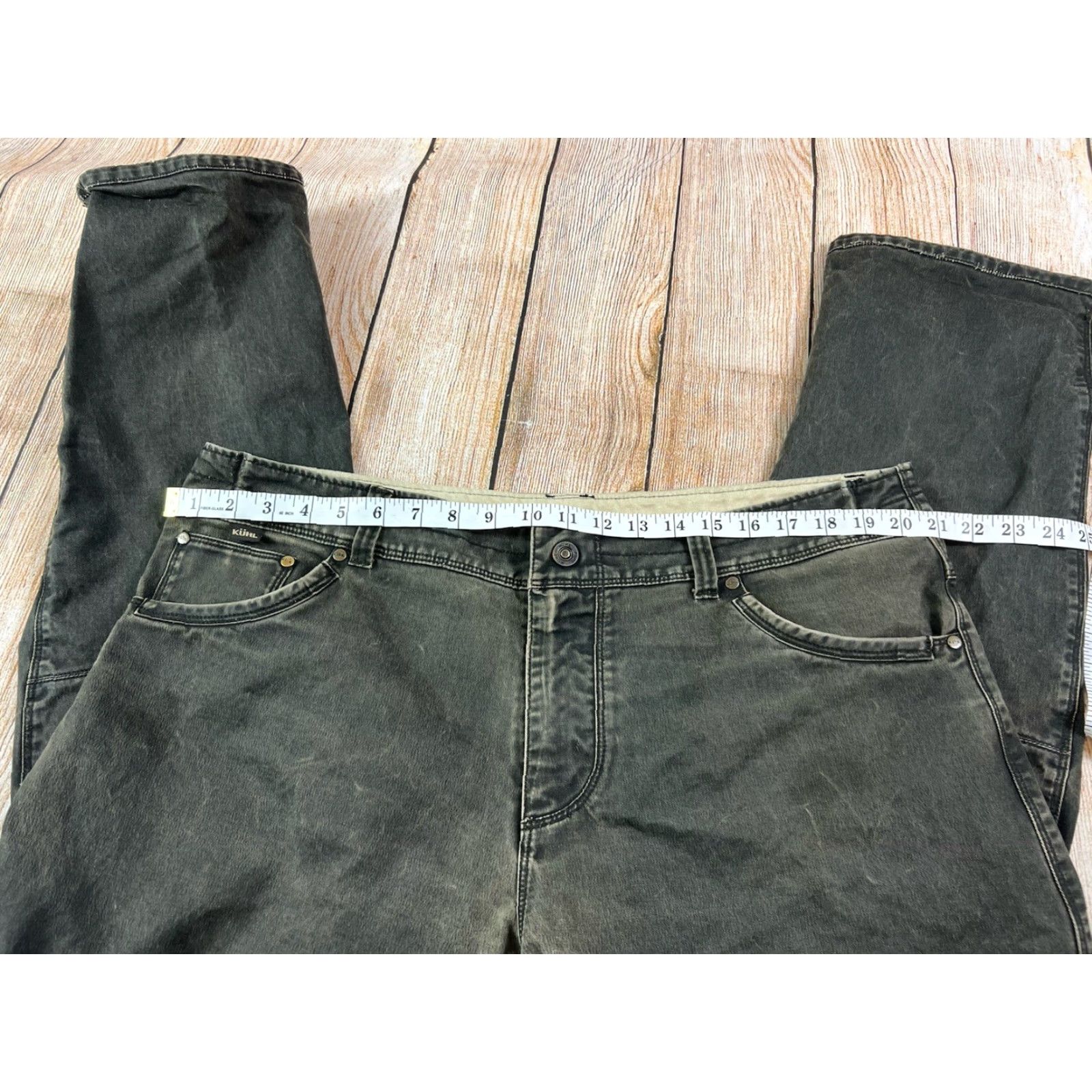 Vintage VINTAGE KÜHL Rydr Mens Pants 40x28 Brown Straight Leg 5-Pocket Logo Hiking Outdoor Size US 40 / EU 56 - 6 Thumbnail