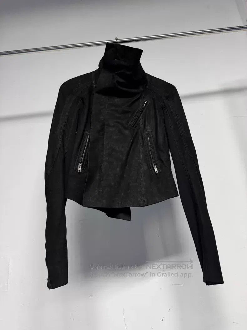 Rick Owens Rick Owens Unturned suede lambskin biker jacket Size XS / US 0-2 / IT 36-38 - 4 Thumbnail