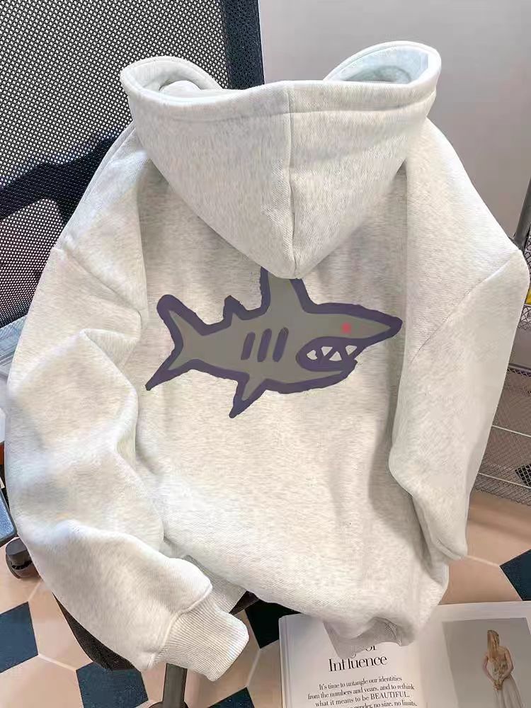 Japanese Brand Shark pattern street fashion hoodie y2k Size US L / EU 52-54 / 3 - 1 Thumbnail
