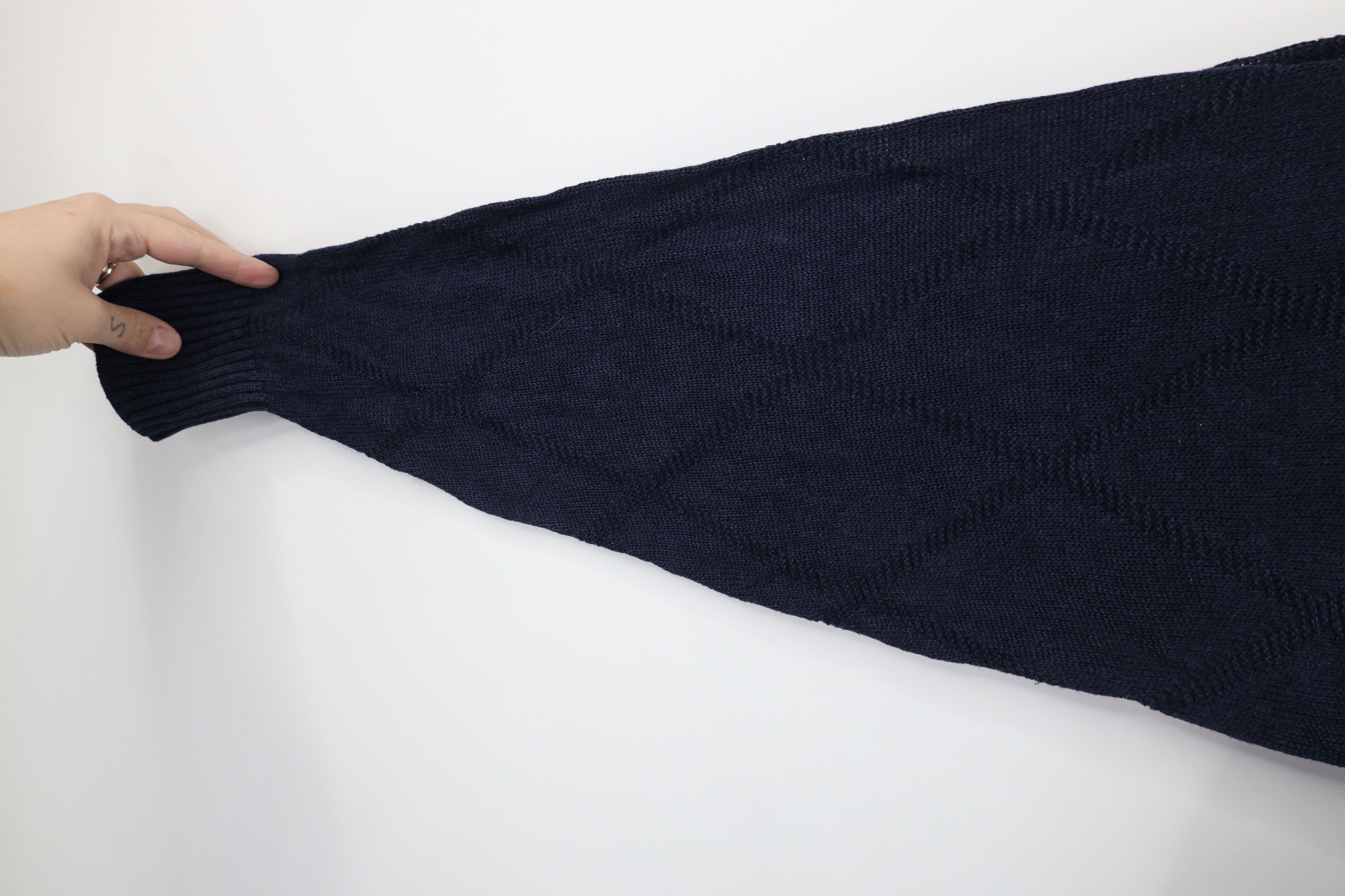 Vintage Vintage 90s Streetwear Linen Silk Blend Knit Sweater Blue Size US M / EU 48-50 / 2 - 7 Thumbnail