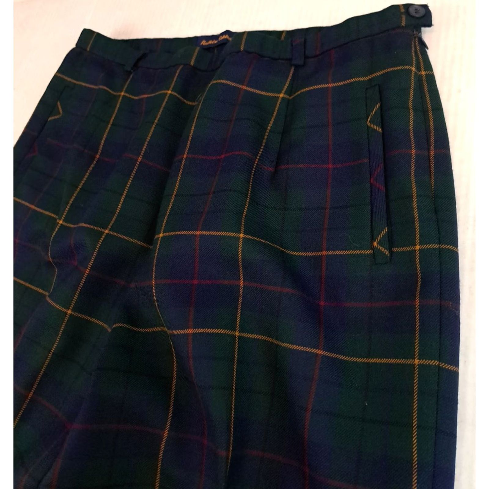 Pendleton VINTAGE Pendleton Wool Pants size 14 Green Tartan Plaid Golf USA Woman Size 36" / US 14 / IT 50 - 4 Thumbnail