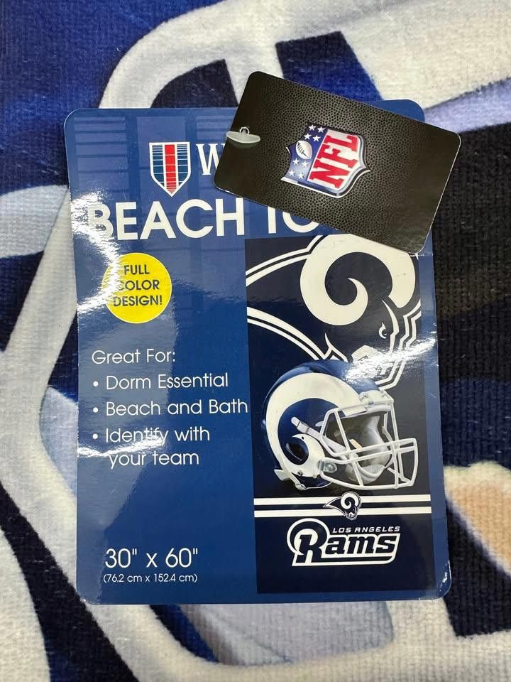 Designer Los Angeles Rams Beach Towel Size ONE SIZE - 1 Thumbnail