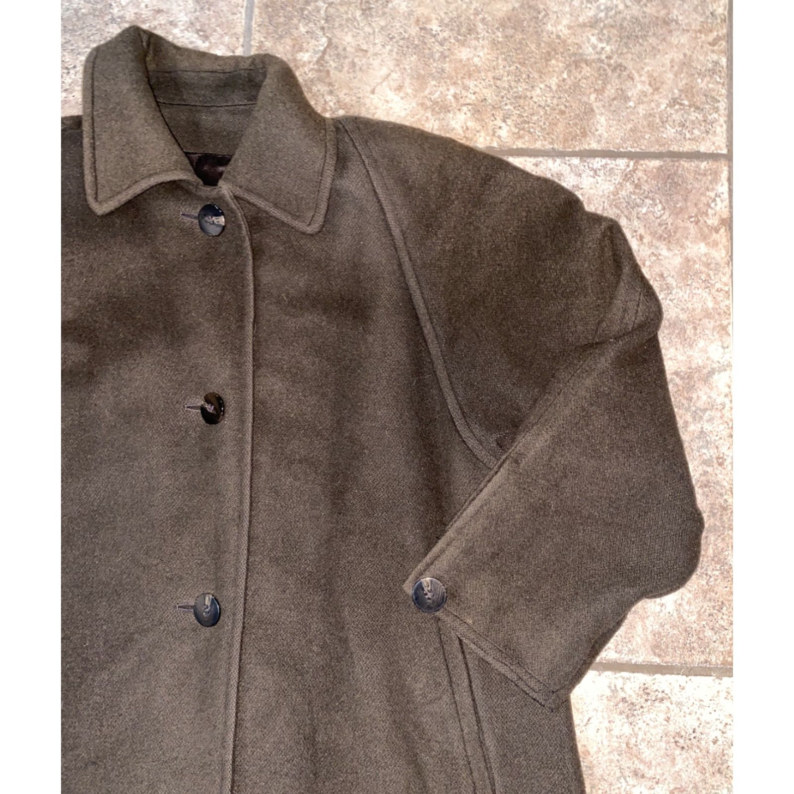 Vintage VINTAGE Regency Women's Trench Coat Brown Pure Cashmere Button Front Size 6 Size M / US 6-8 / IT 42-44 - 2 Thumbnail
