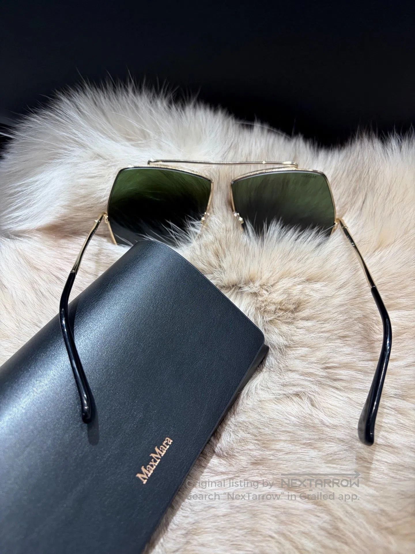 Max Mara Max Mara Oversized Fashion Sunglasses. Size ONE SIZE - 2 Thumbnail