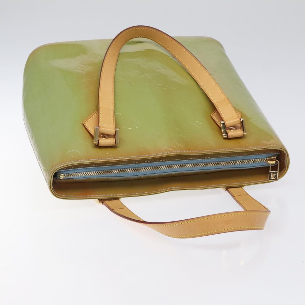 Louis Vuitton LOUIS VUITTON Monogram Vernis Houston Hand Bag Baby Blue Size ONE SIZE - 6 Thumbnail