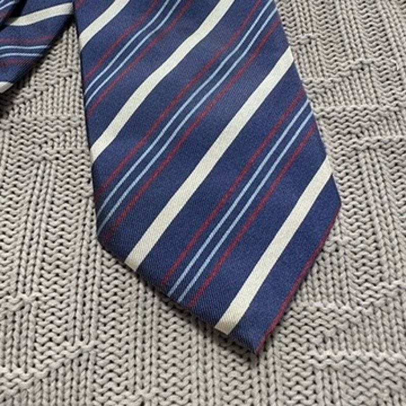 Bergdorf Goodman Bergdorf Goodman periwinkle striped silk tie Size ONE SIZE - 2 Thumbnail
