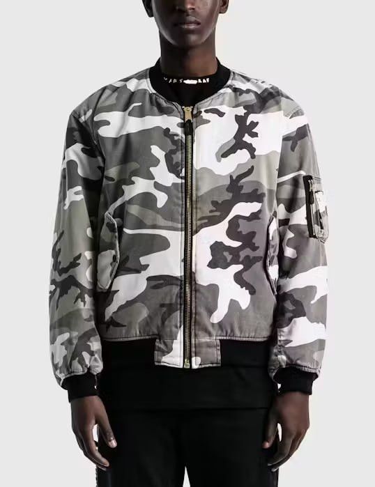 Vintage Alpha 2 Side Black Bomber Jacket Arctic Camo RAF SIMONS Size US L / EU 52-54 / 3 - 3 Thumbnail