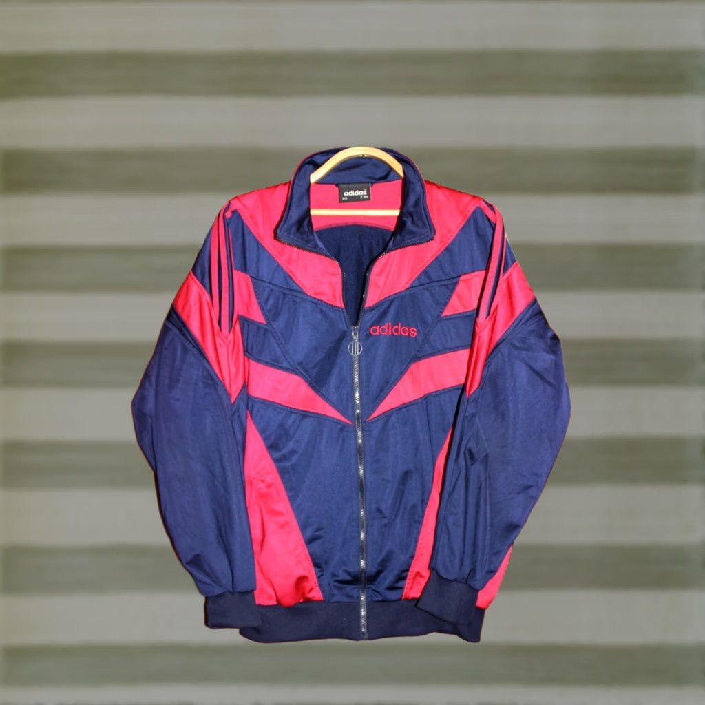 Adidas VINTAGE adidas Track Jacket Unisex Adults XXL Red/Blue 1990s Zip Sleeve Long Regular Autumn Spring Summer Winter All Seasons D8-F192 Size US XXL / EU 58 / 5 - 1 Thumbnail