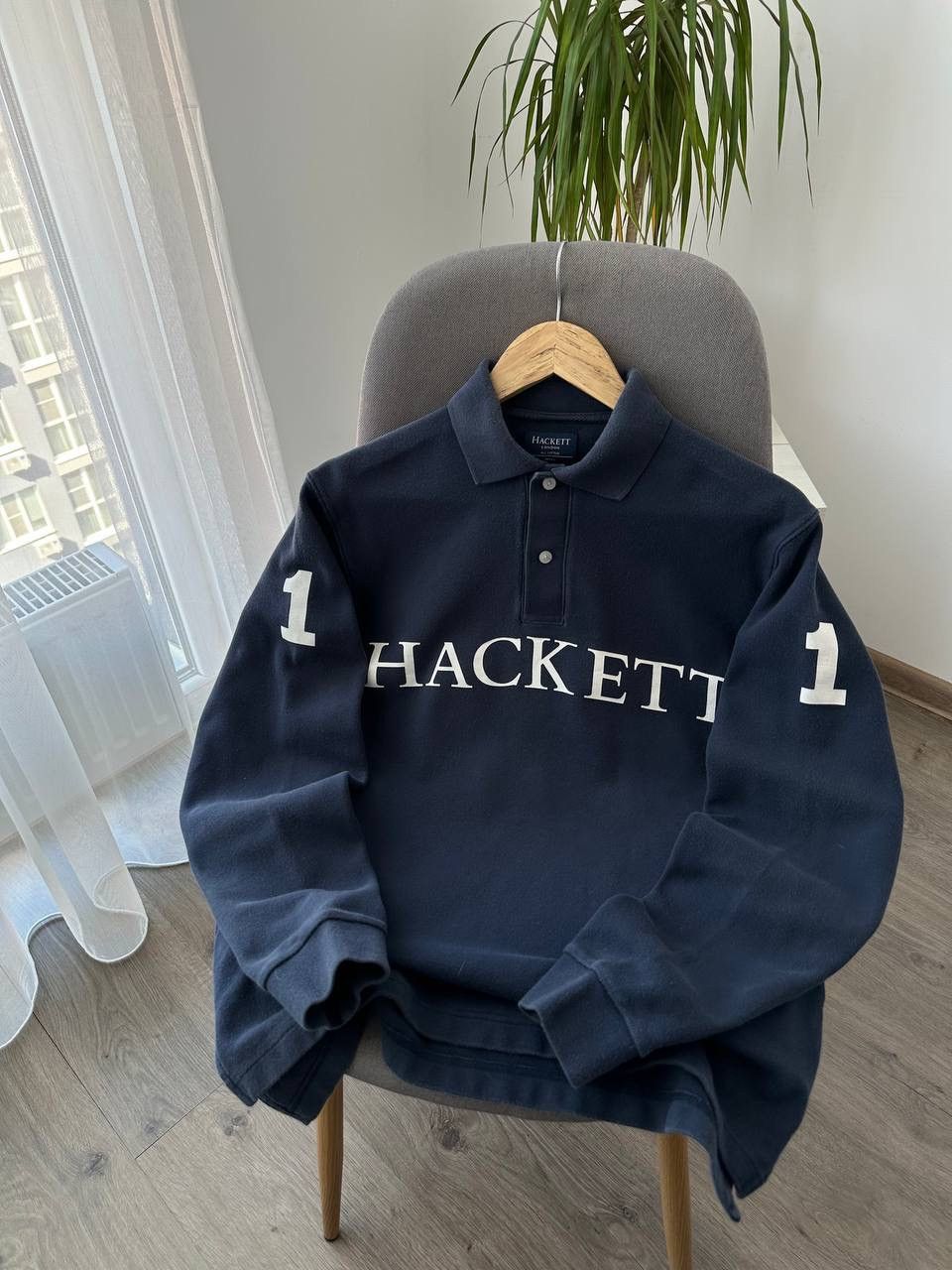 Hackett × Vintage Vintage Hackett 1 Blue Big Logo Rugby Sweatshirt Size US S / EU 44-46 / 1 - 13 Thumbnail