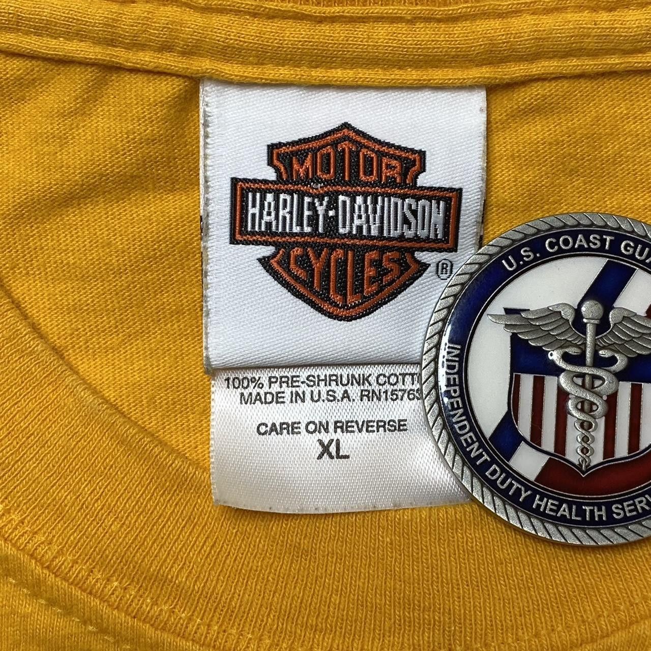 Harley Davidson Vintage Harley Davidson KT 2006 Yellow Biker Tee Size XL Size US XL / EU 56 / 4 - 3 Thumbnail