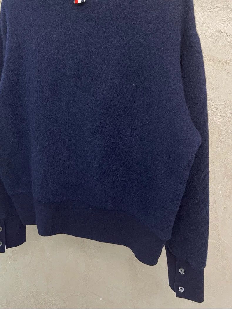 Thom Browne Thom browne Dark blue four-striped round-neck cashmere swea Size US S / EU 44-46 / 1 - 5 Thumbnail
