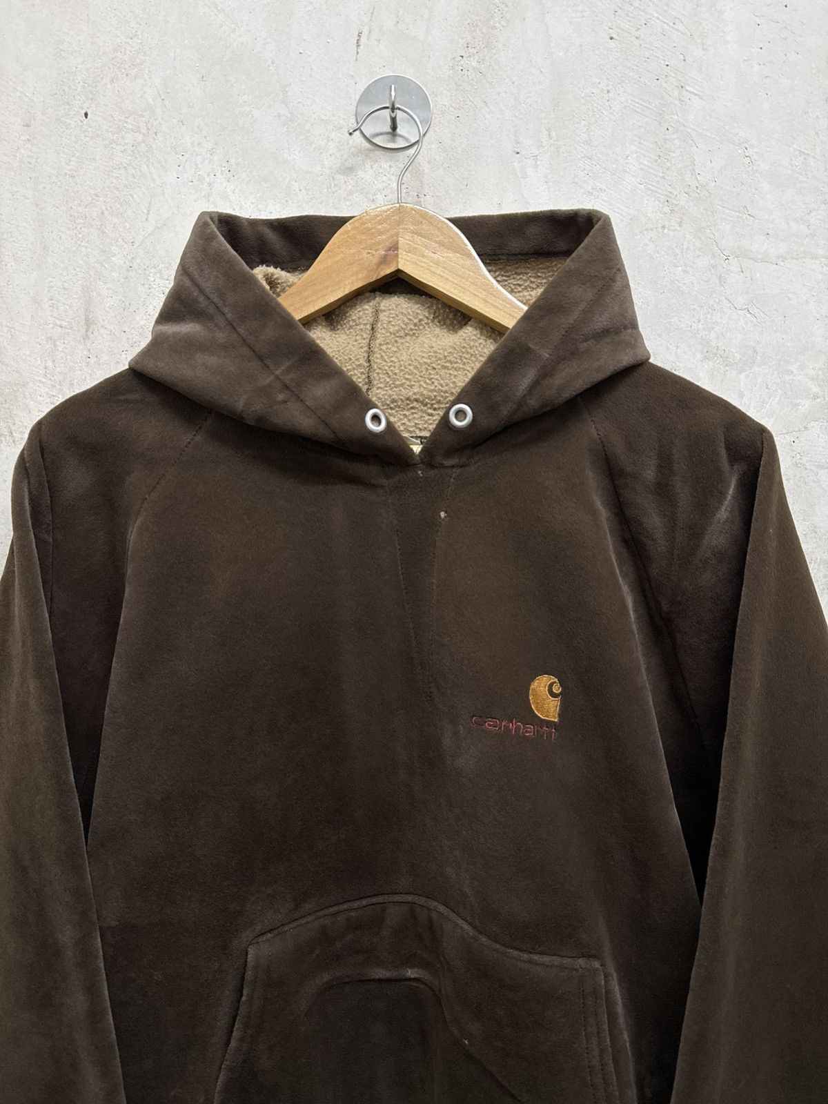 Carhartt RARE! Vintage 90s Carhartt Velvet Pullover Hoodie Size US XL / EU 56 / 4 - 2 Thumbnail