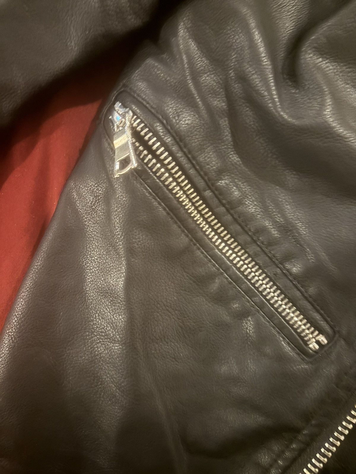 Vintage Casual Black leather jacket cotton fur Size US S / EU 44-46 / 1 - 4 Thumbnail
