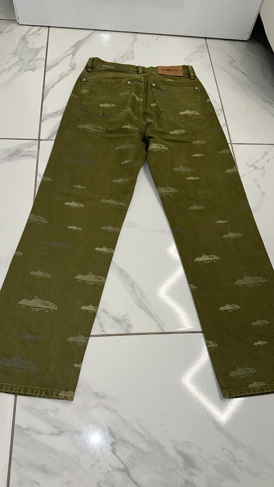 Corteiz Corteiz FW23 Alcatraz Pattern Denim Jeans Khaki Medium Size US 32 / EU 48 - 4 Thumbnail