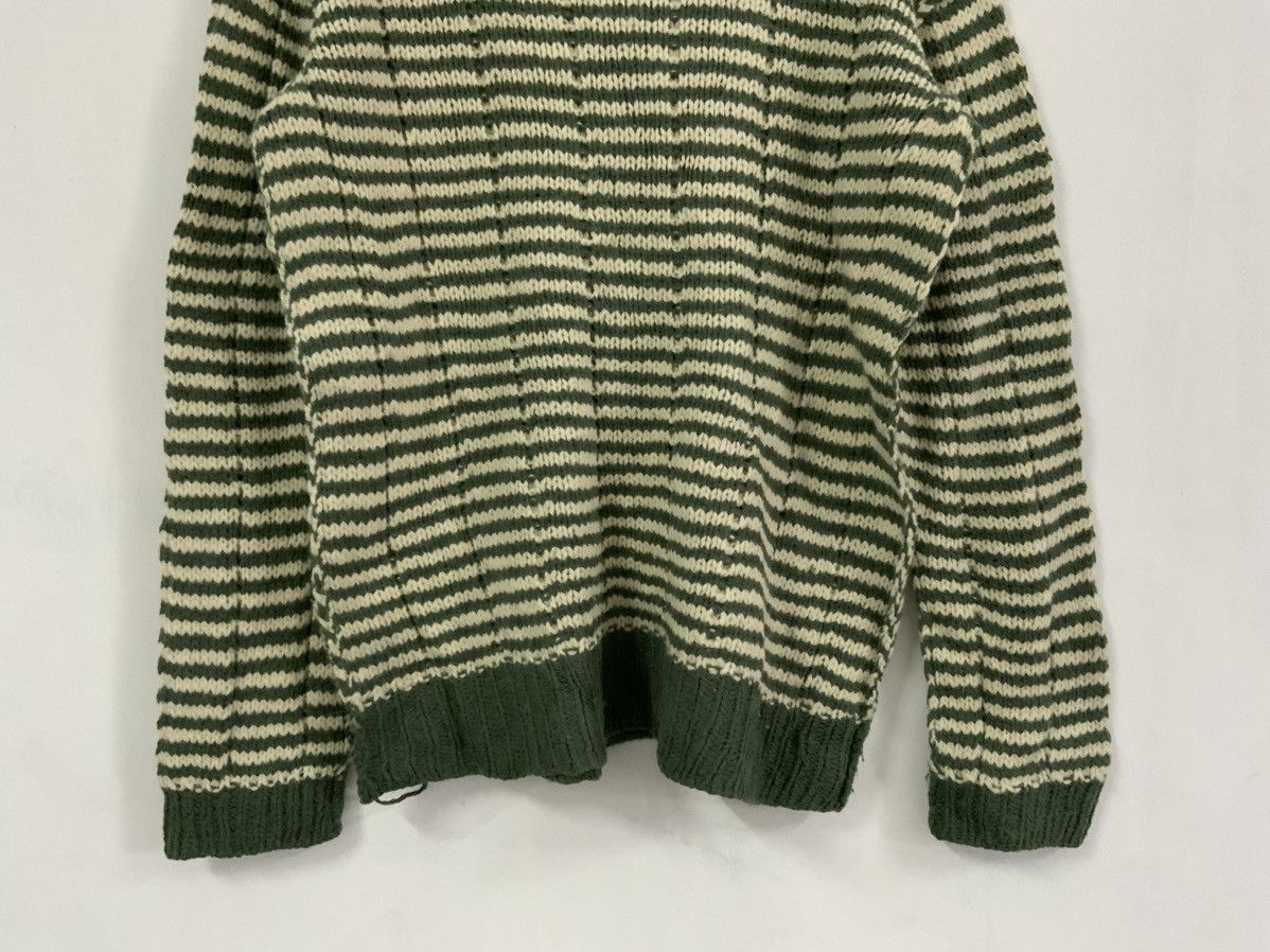 Handmade Striped Avant Garde Handmade Cross Stitch Knit Sweater Size US M / EU 48-50 / 2 - 4 Thumbnail