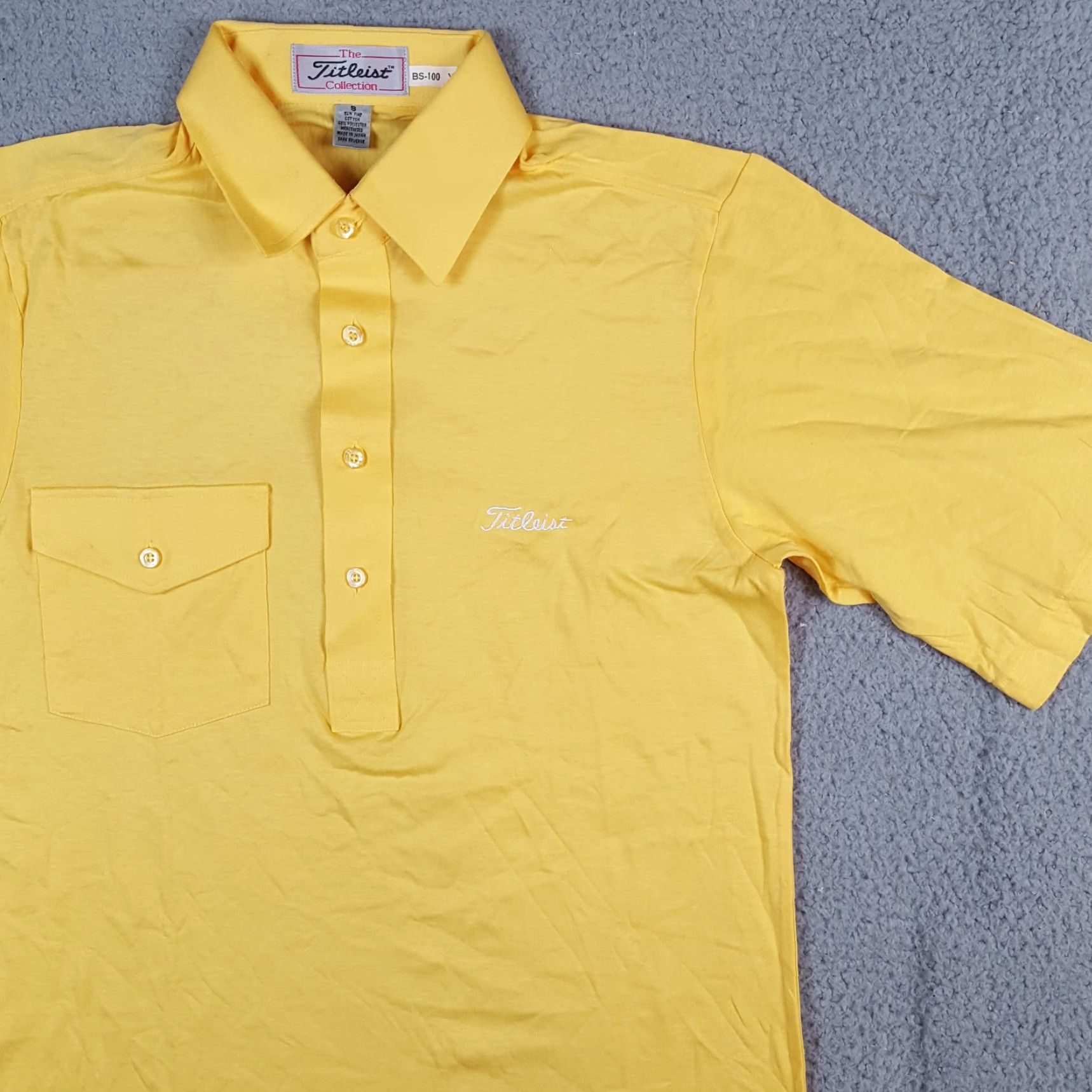 Titleist VINTAGE Titleist Golf Preppy Yellow Pocket Polo Size S Athletic Collared Shirt Pullover Size US S / EU 44-46 / 1 - 2 Thumbnail