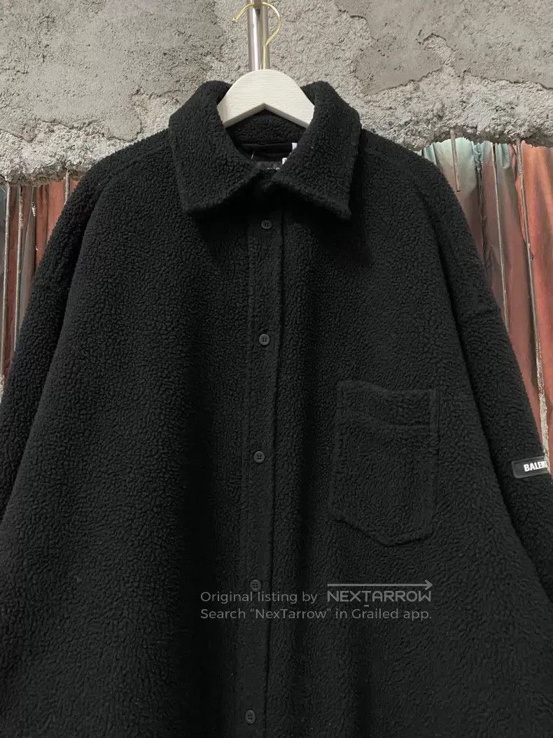 Balenciaga Balenciaga Black Teddy Sleeve Logo Jacket Size US S / EU 44-46 / 1 - 3 Thumbnail