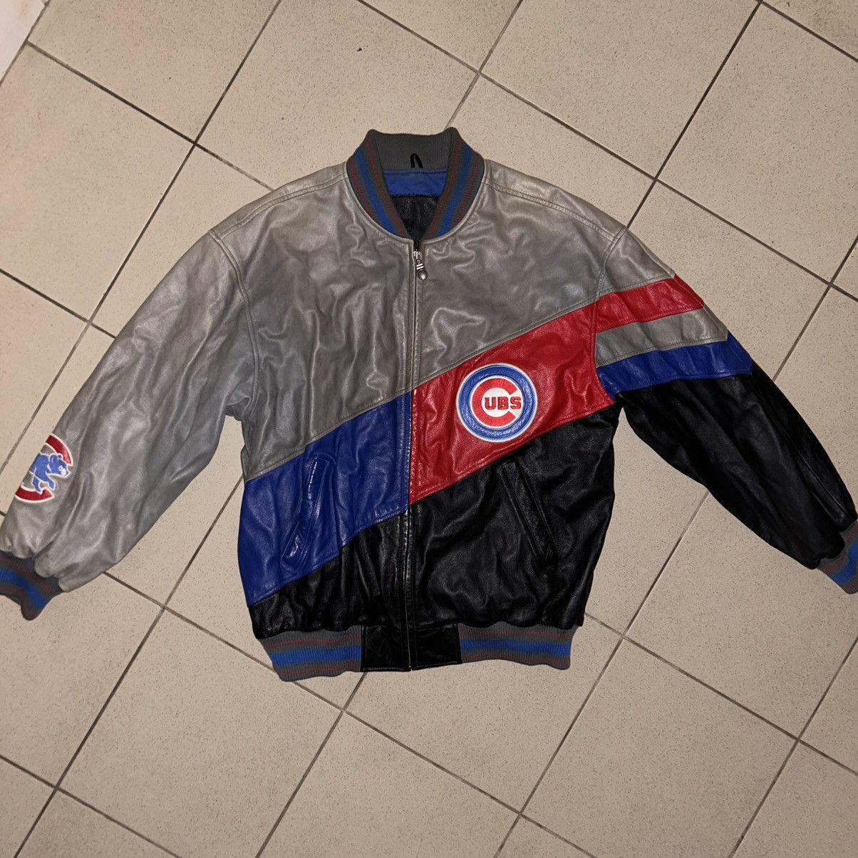 MLB Vintage Chicago Cubs Leather Varsity Jacket – Rare 80s/90s Size US L / EU 52-54 / 3 - 1 Thumbnail
