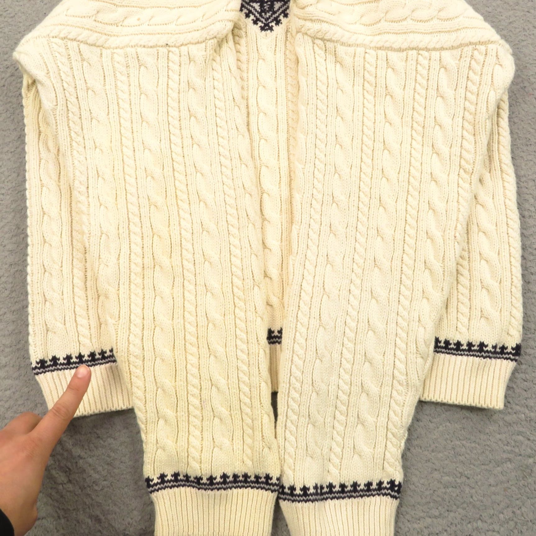 Banana Republic VINTAGE Banana Republic Sweater Mens Large Cable Knit Varsity Tennis Criquet 80s Size US L / EU 52-54 / 3 - 6 Thumbnail