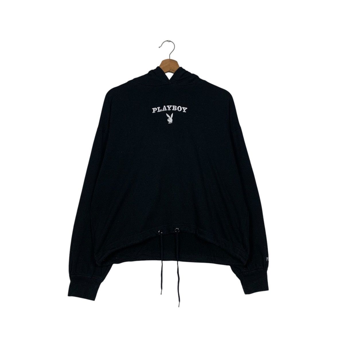 Playboy PLAYBOY BUNNY Center Logo Crop Hoodie Sweatshirt #2638-C118 Size M / US 6-8 / IT 42-44 - 7 Thumbnail