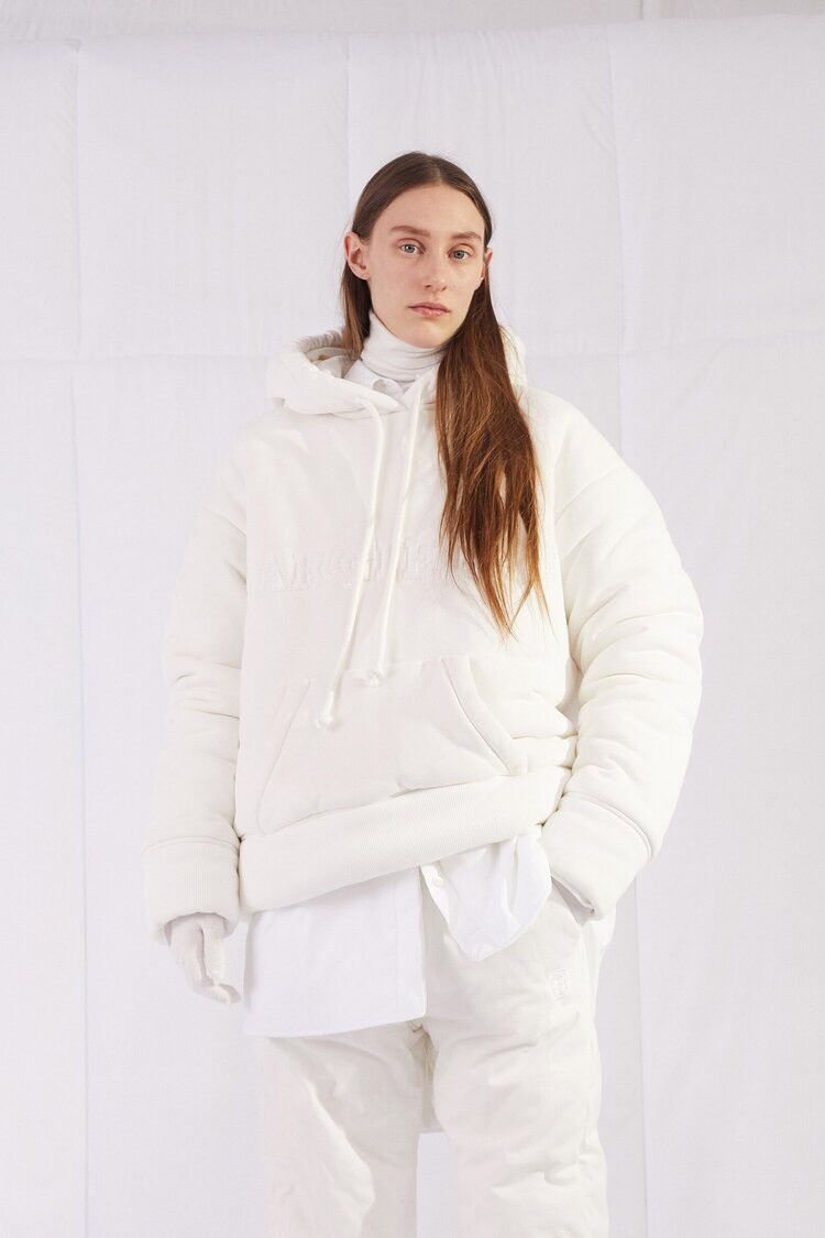 MM6 MM6 padded embossed oversized hoodie Size US M / EU 48-50 / 2 - 2 Thumbnail