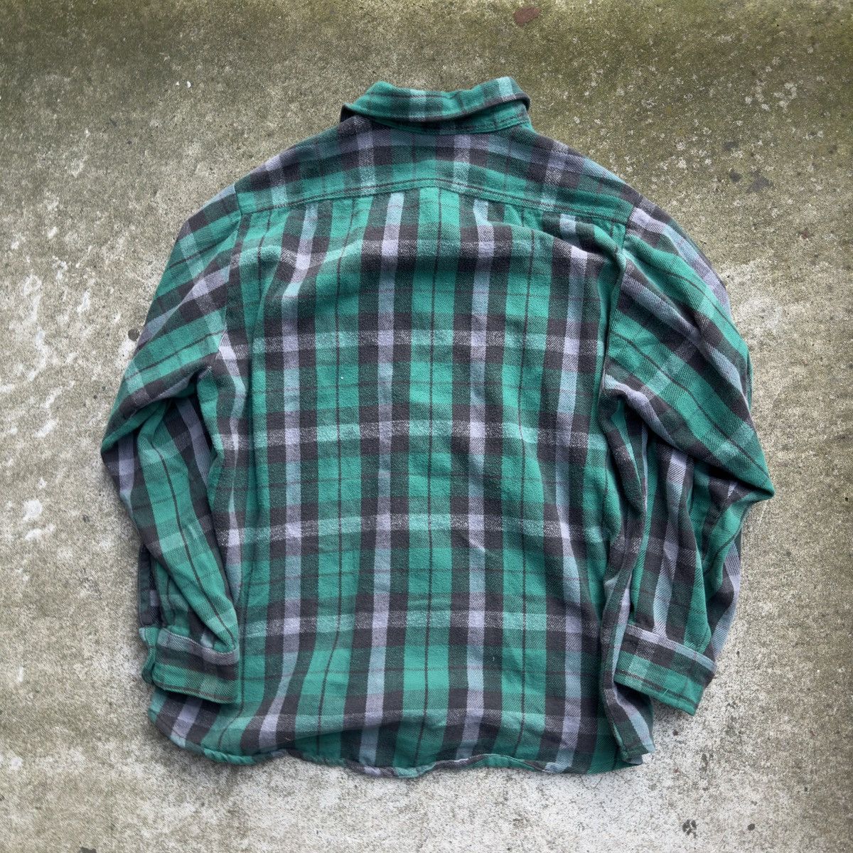 Vintage Thrashed Faded Distressed Plaid Flannel Shirt ERD Grunge Size US XL / EU 56 / 4 - 6 Thumbnail