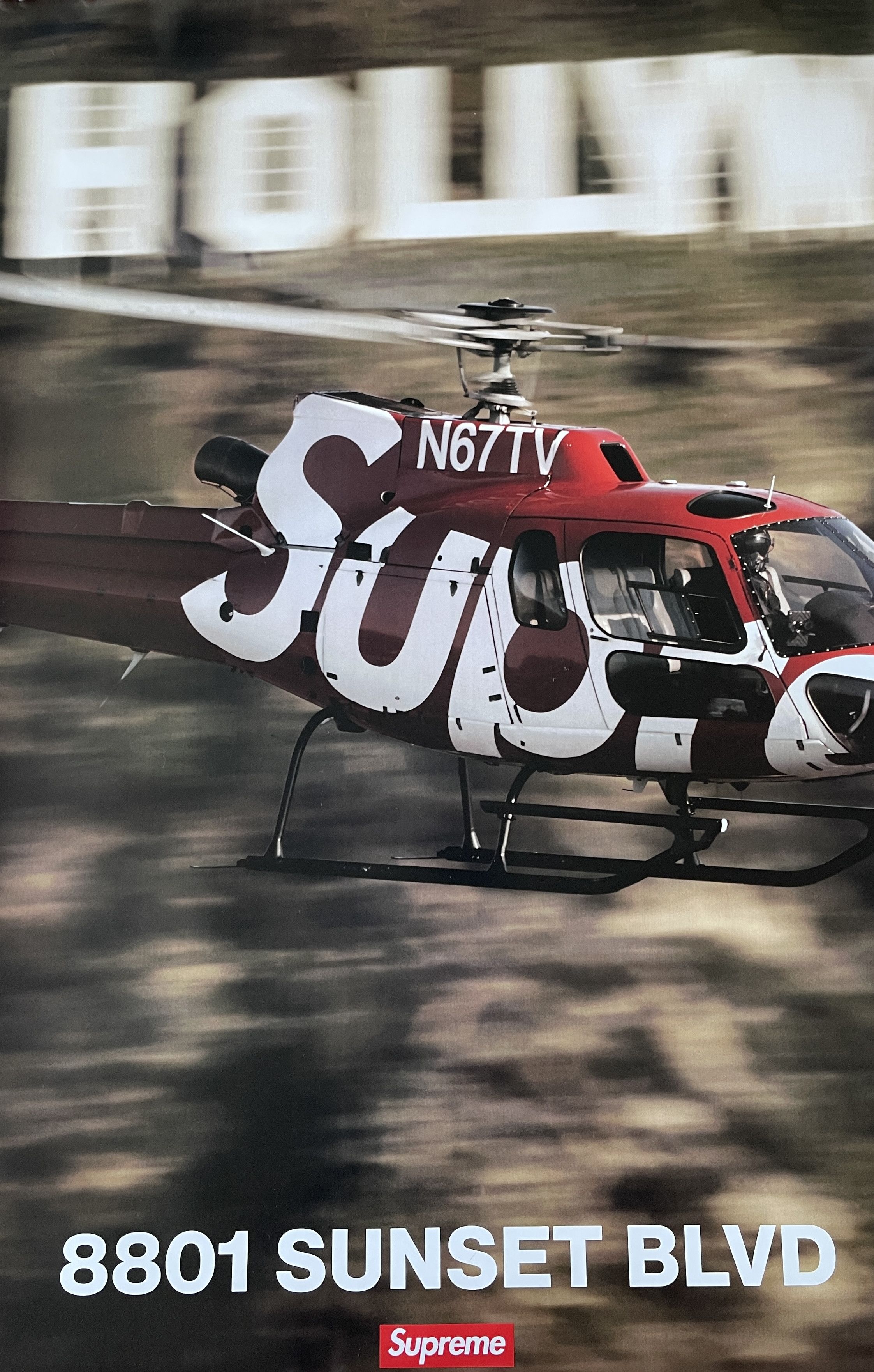Supreme Supreme helicopter poster 4 foot by 6 foot Size ONE SIZE - 2 Thumbnail