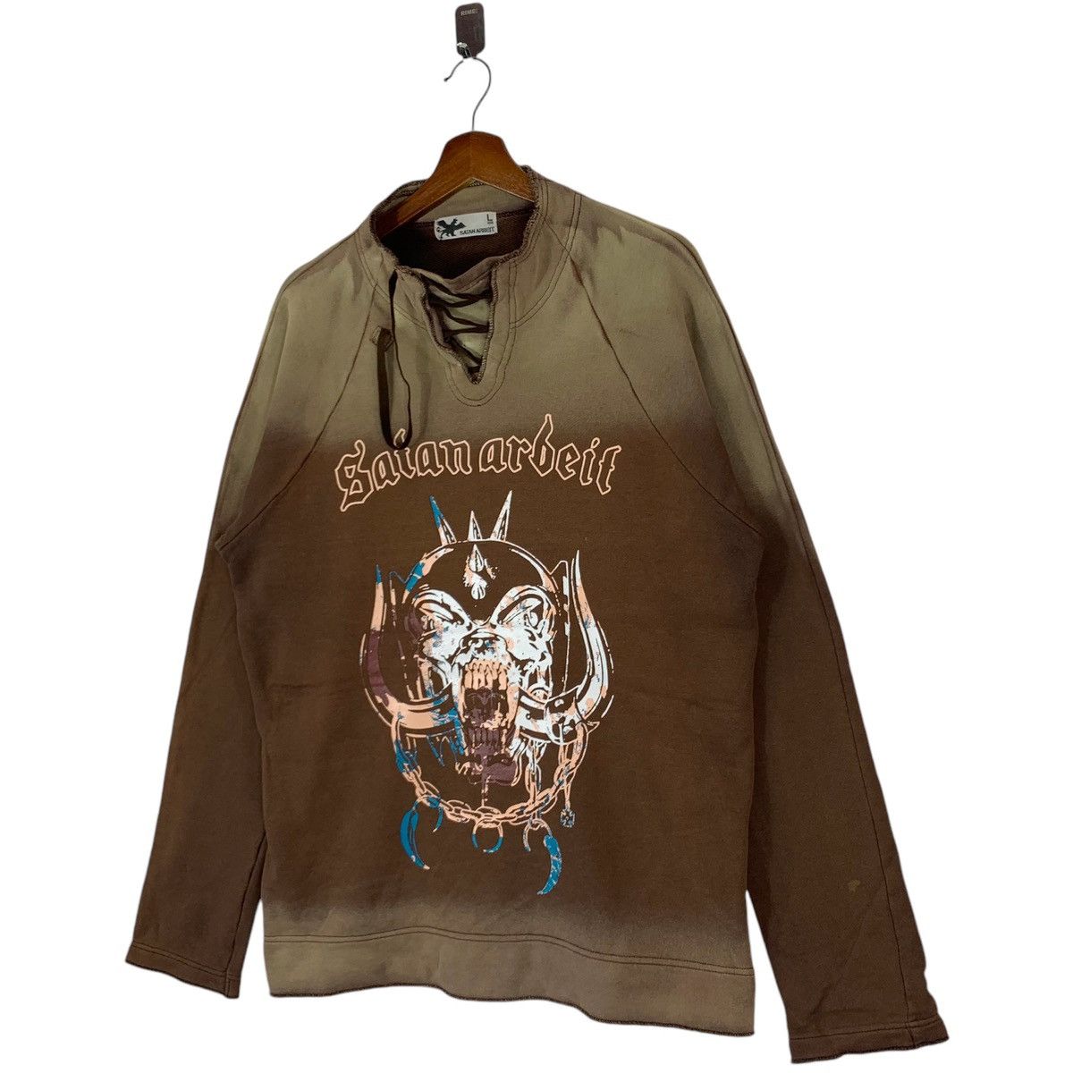 Designer × Vintage Vintage Satan Arbeit Skull Hardcore Punk Distressed Size US M / EU 48-50 / 2 - 2 Thumbnail