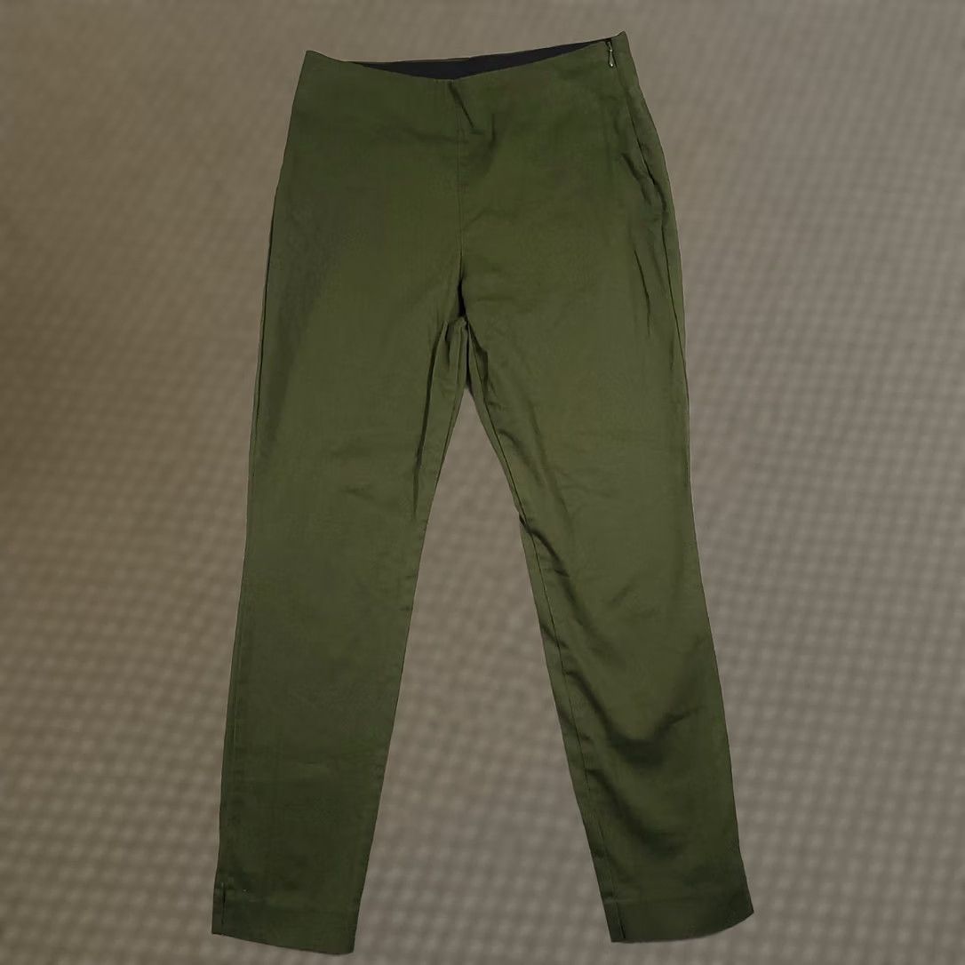 Old Navy Old Navy Skinny Chino Pants Womens 6 Green Elastic Waist Side Zip Ankle Women's Size 28" / US 6 / IT 42 - 1 Thumbnail