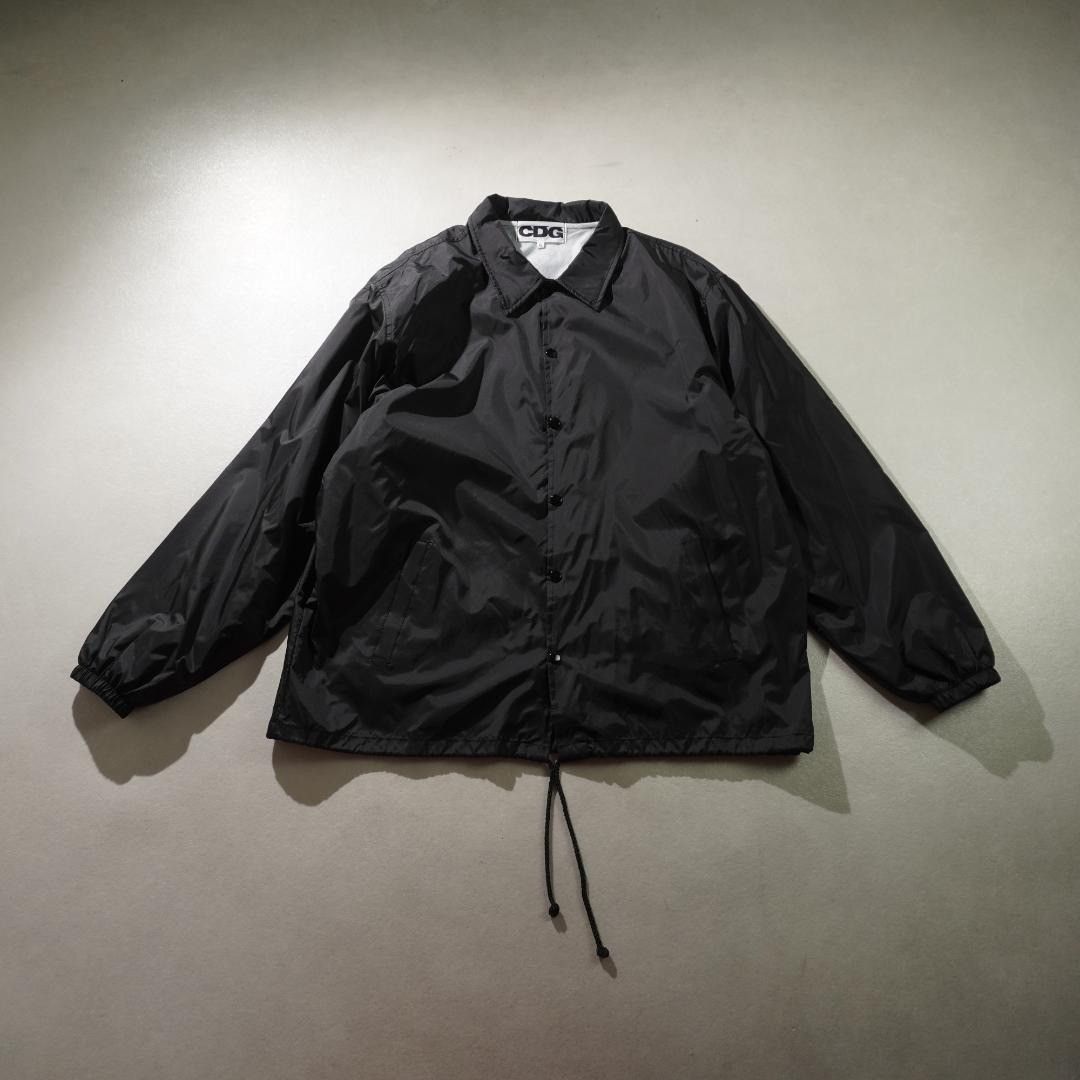 COMME des GARÇONS Nylon Coach Jacket Back Print Logo Size XL