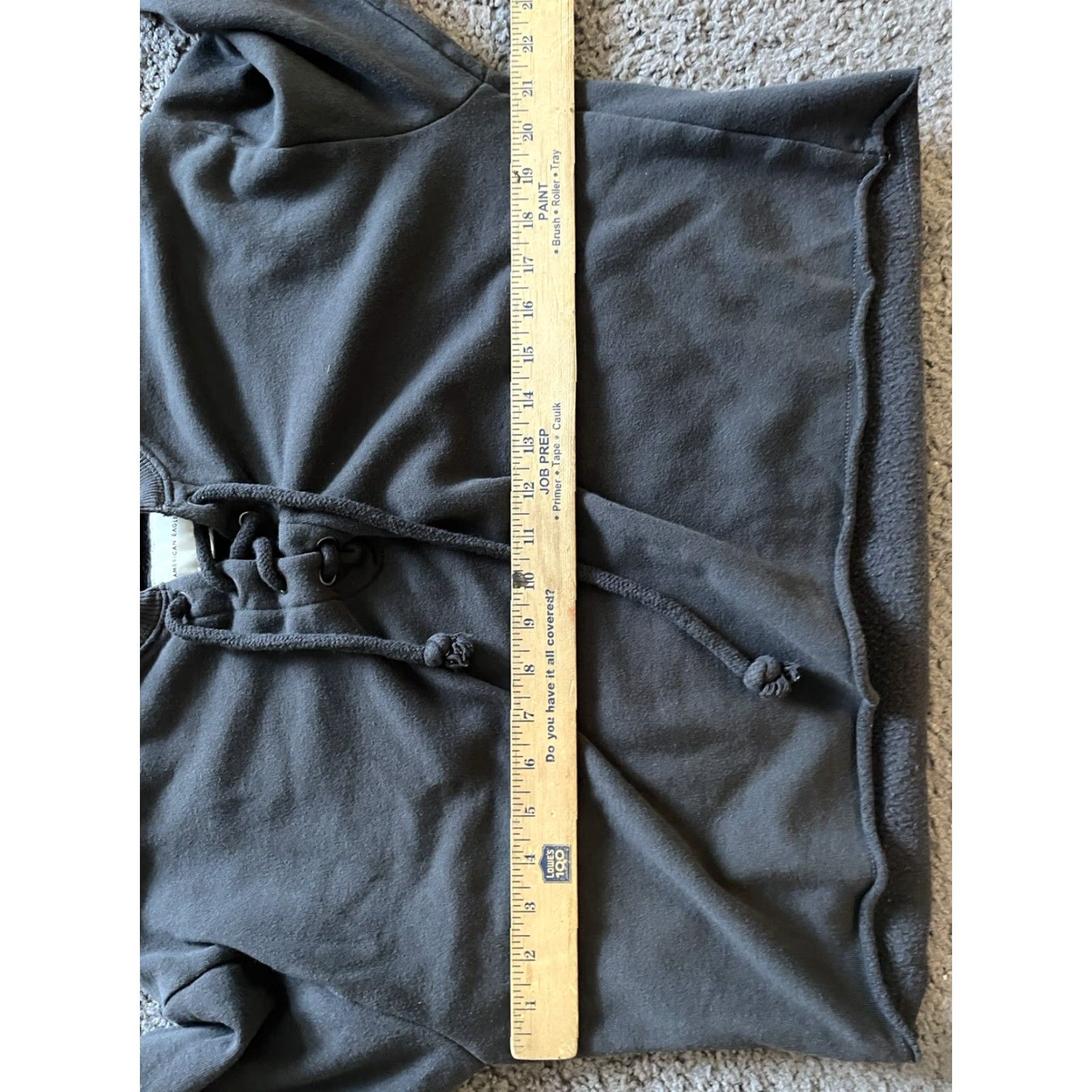 Vintage American Eagle Sweatshirt Women’s Gray Knit Drawstring Pullover XS Crewneck, Regular Fit, Casual Sweatshirt, Cotton Blend, All Seasons Size XS / US 0-2 / IT 36-38 - 4 Thumbnail