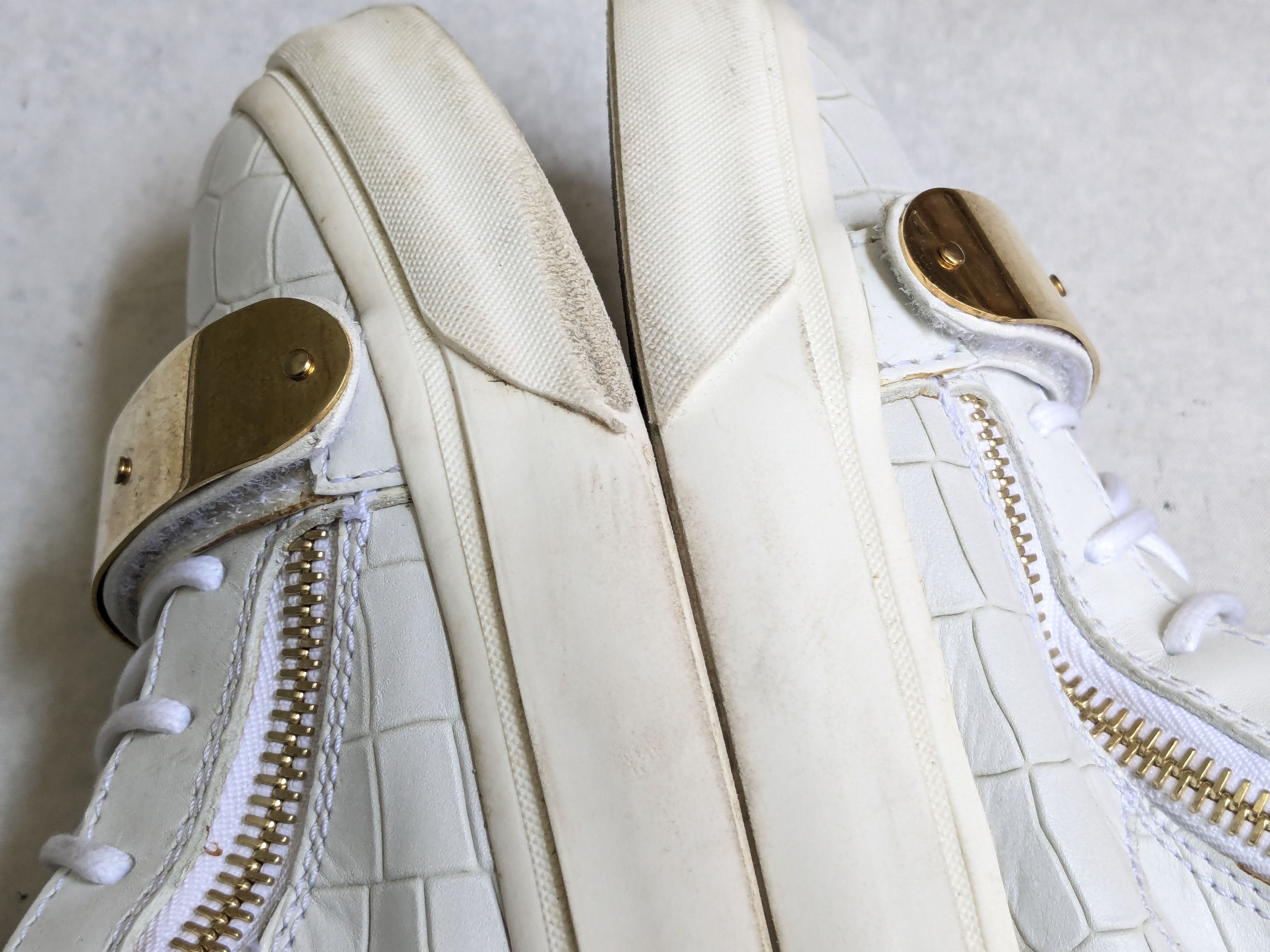 Giuseppe Zanotti Giuseppe Zanotti Sneakers White Gold 10 43 High Tops Size US 10 / EU 43 - 6 Thumbnail